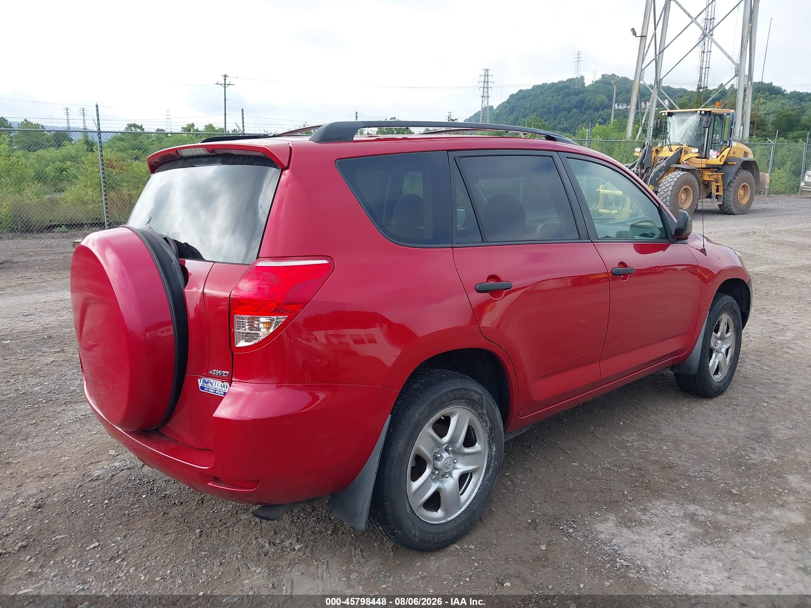 2008 Toyota Rav4   Red vin: JTMBD33V085198230