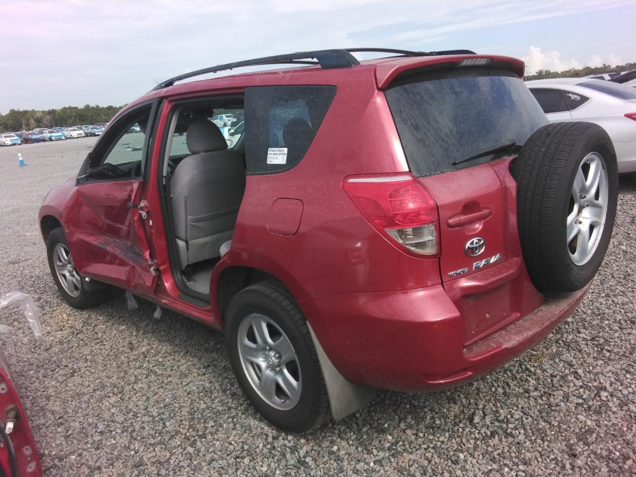 2008 Toyota Rav4 Base Red vin: JTMBD33V086055336