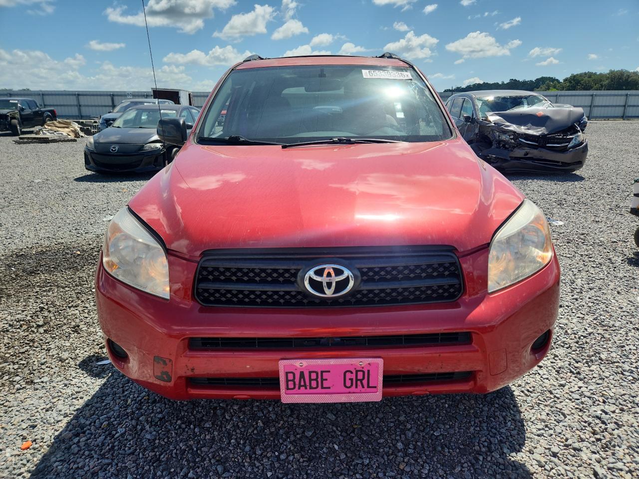 2008 Toyota Rav4 Base Red vin: JTMBD33V086055336