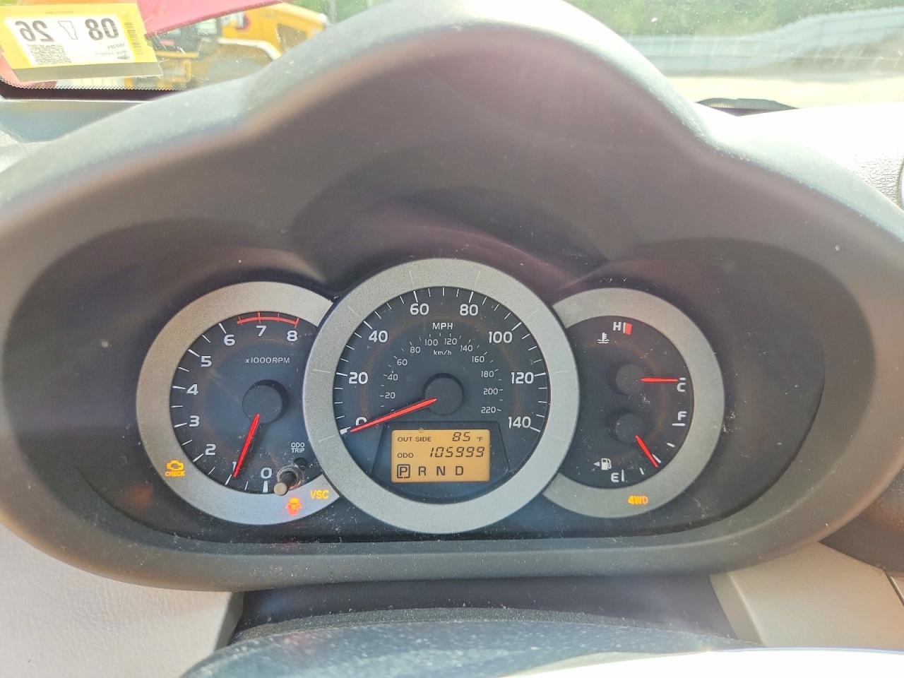 2008 Toyota Rav4 Base Red vin: JTMBD33V086062321