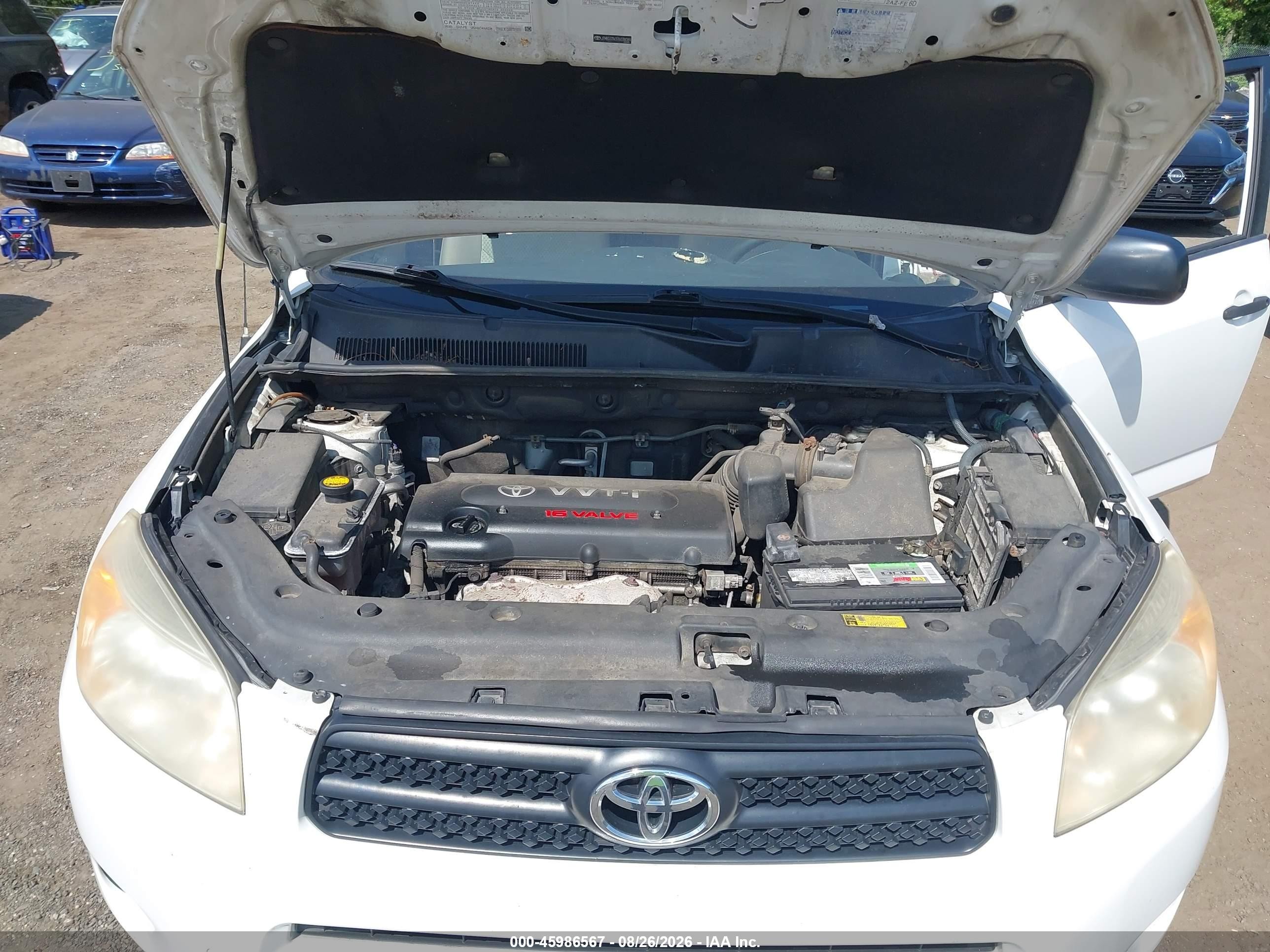 2007 Toyota Rav4   White vin: JTMBD33V376038089