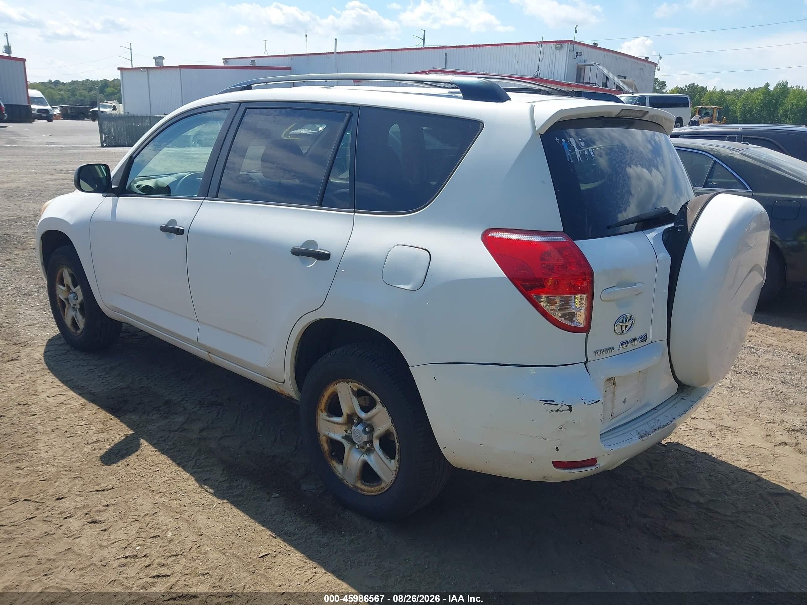 2007 Toyota Rav4   White vin: JTMBD33V376038089