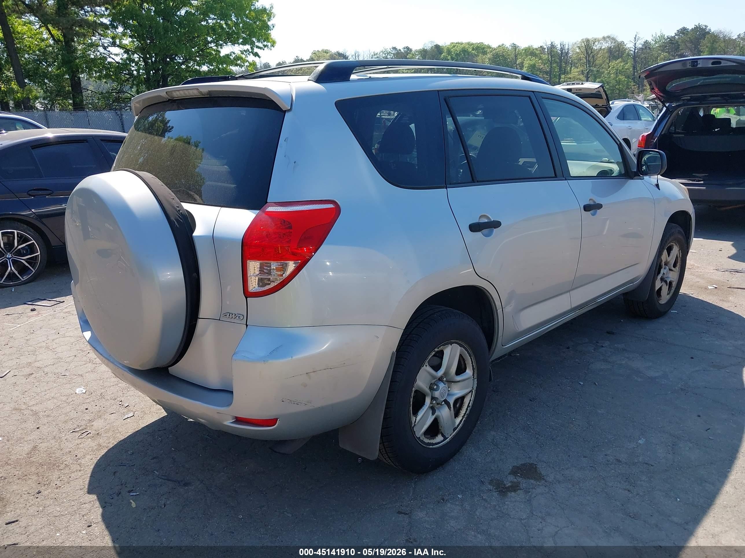 2008 Toyota Rav4 Silver vin: JTMBD33V386081025
