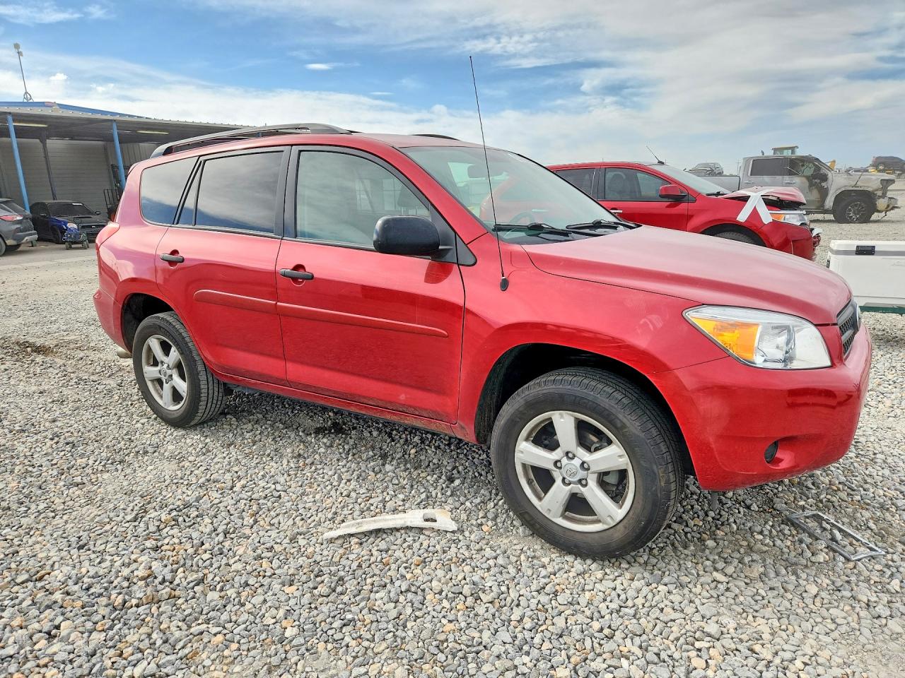 2008 Toyota Rav4 Base Red vin: JTMBD33V485199655