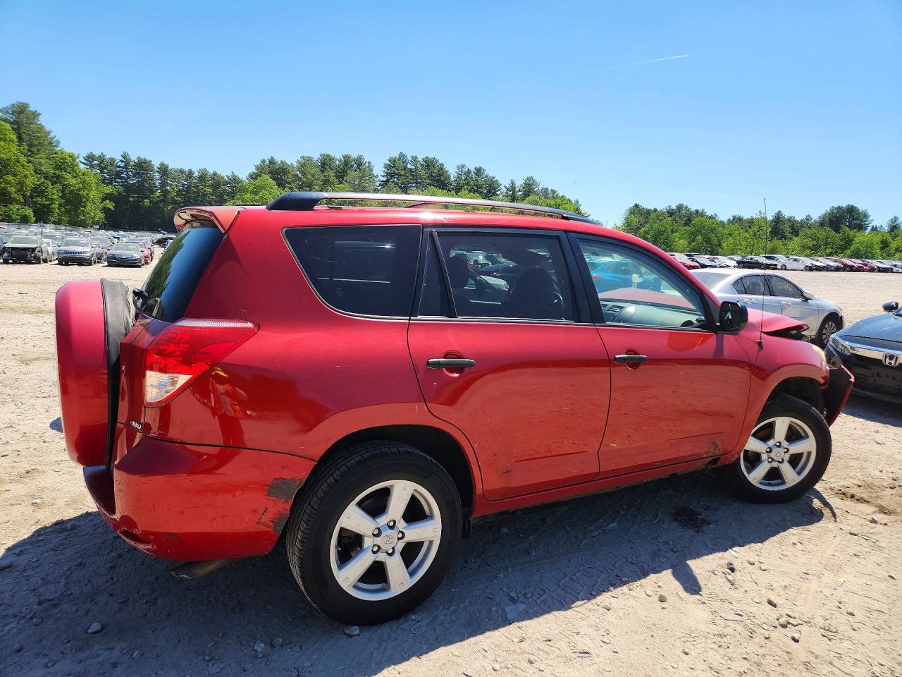 2008 Toyota Rav4 Base Red vin: JTMBD33V685148772