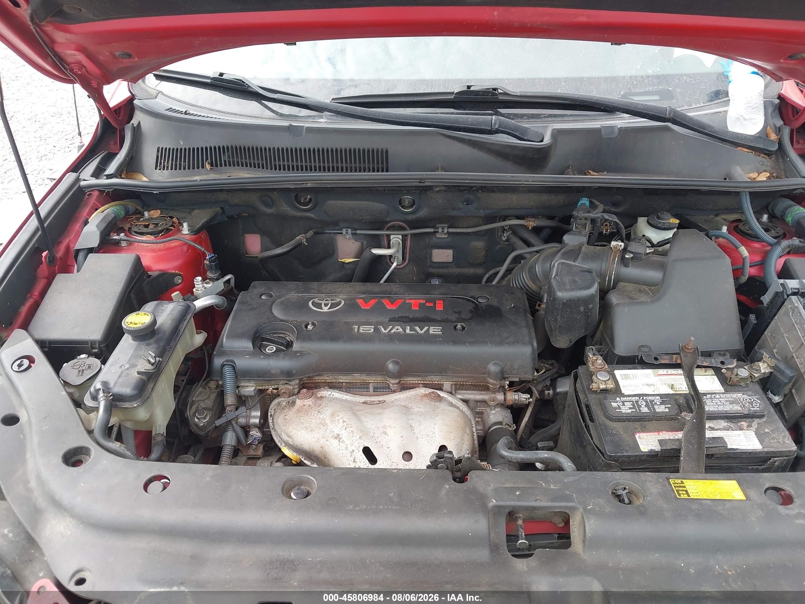 2008 Toyota Rav4   Red vin: JTMBD33V686077065