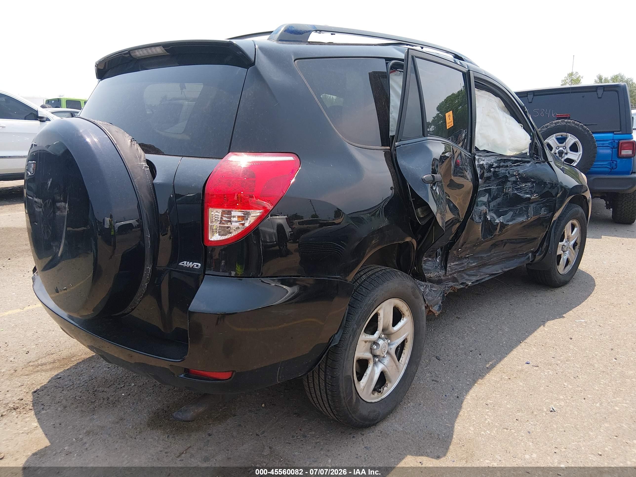2007 Toyota Rav4   Black vin: JTMBD33V776030237