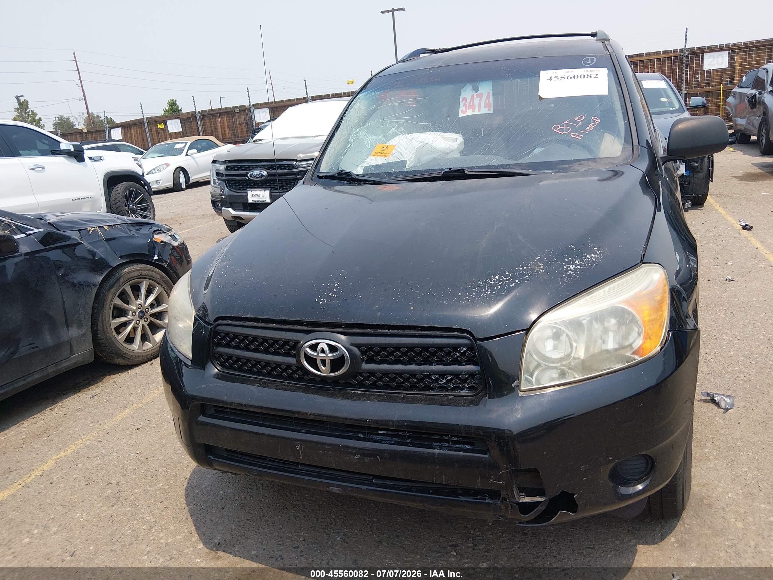 2007 Toyota Rav4   Black vin: JTMBD33V776030237