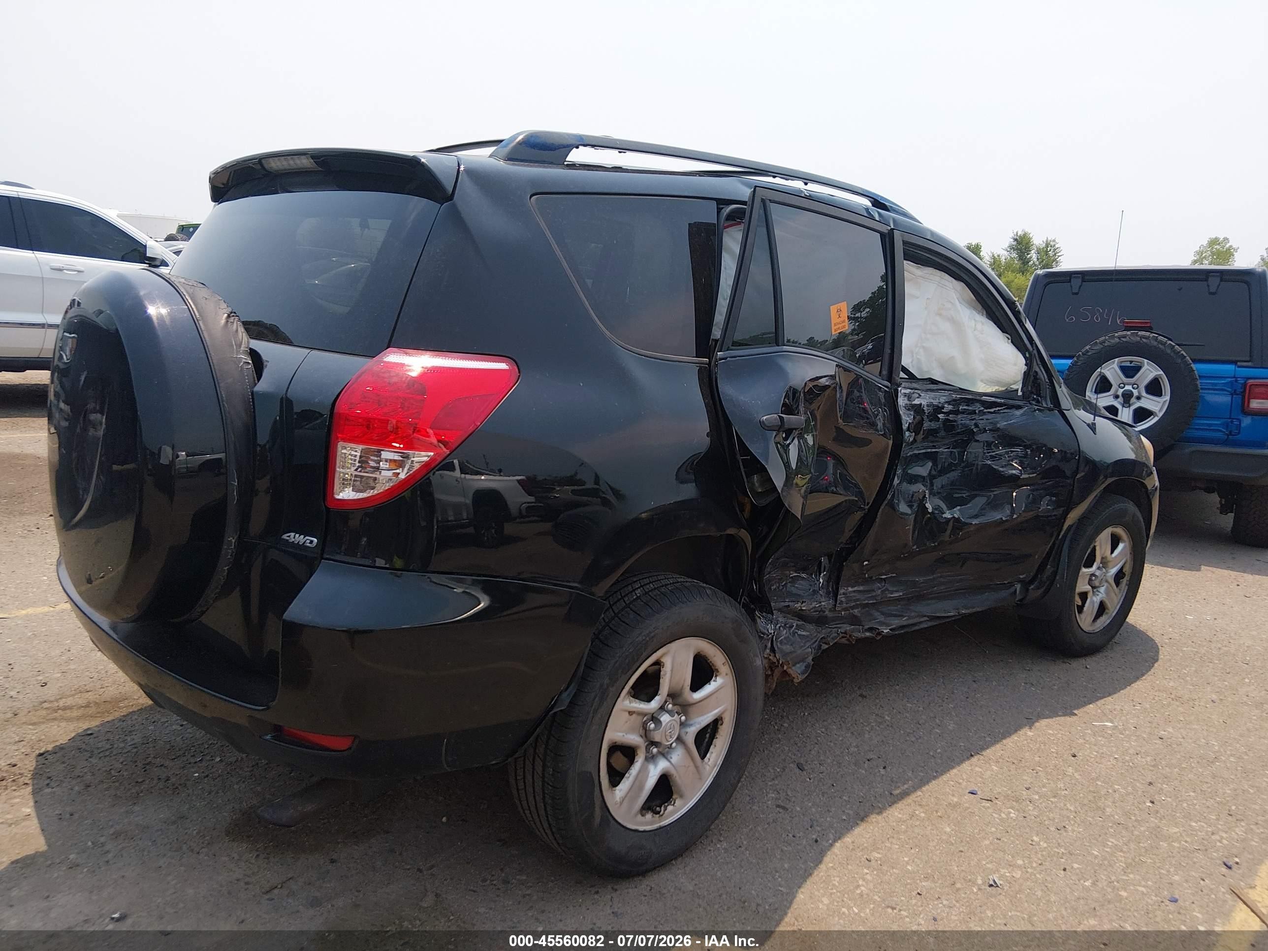 2007 Toyota Rav4   Black vin: JTMBD33V776030237