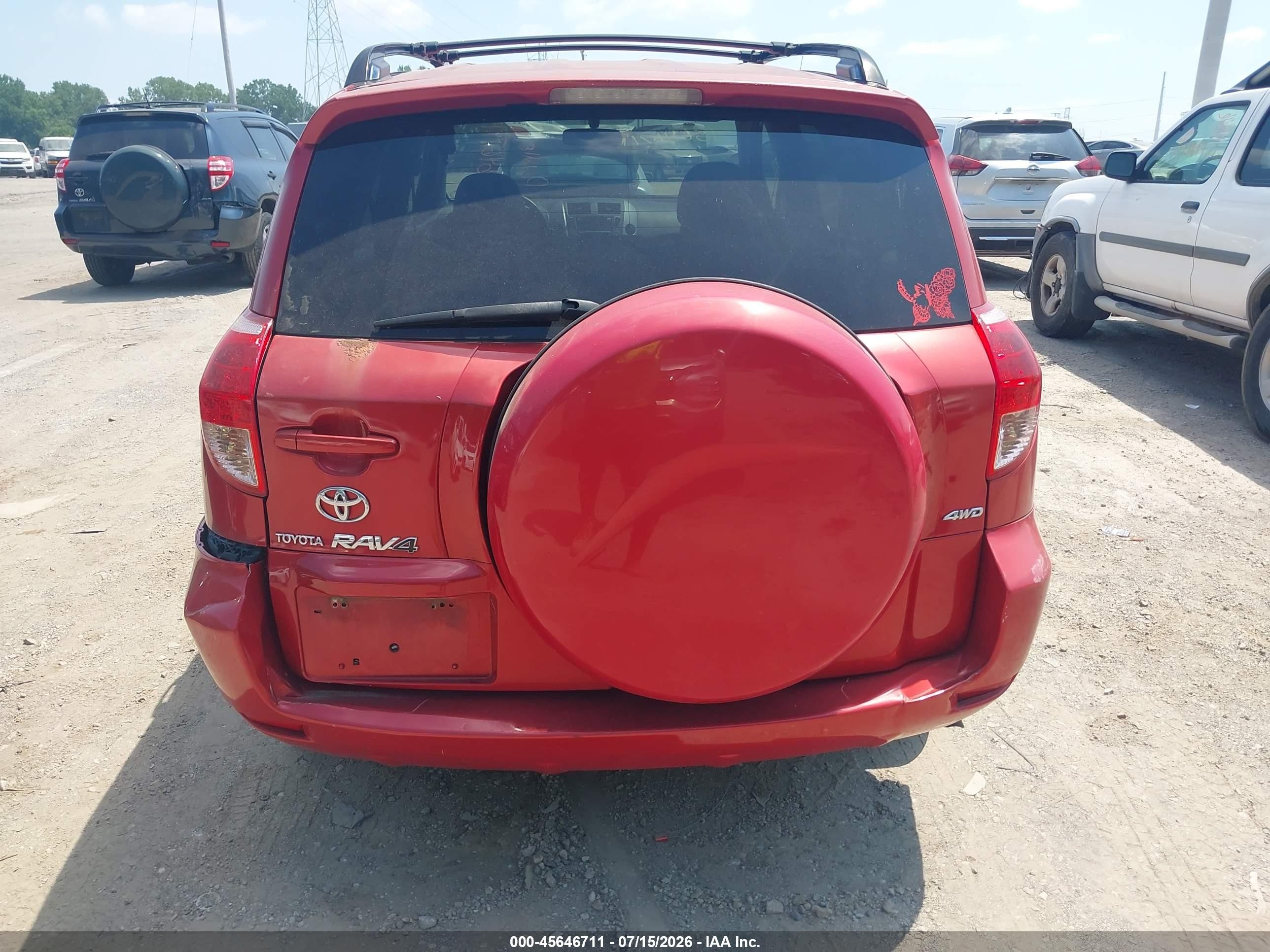 2008 Toyota Rav4   Red vin: JTMBD33V786074093
