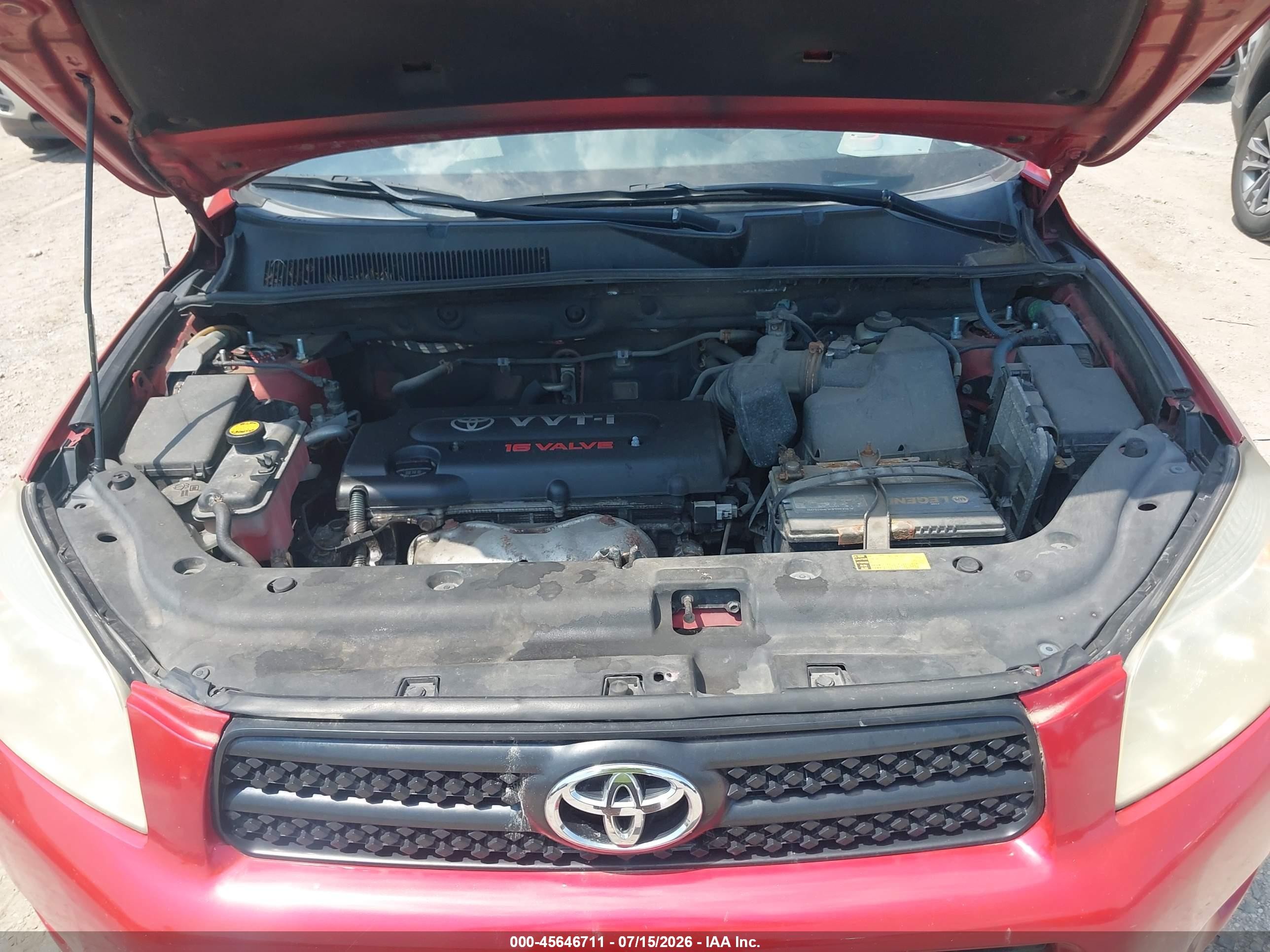 2008 Toyota Rav4   Red vin: JTMBD33V786074093