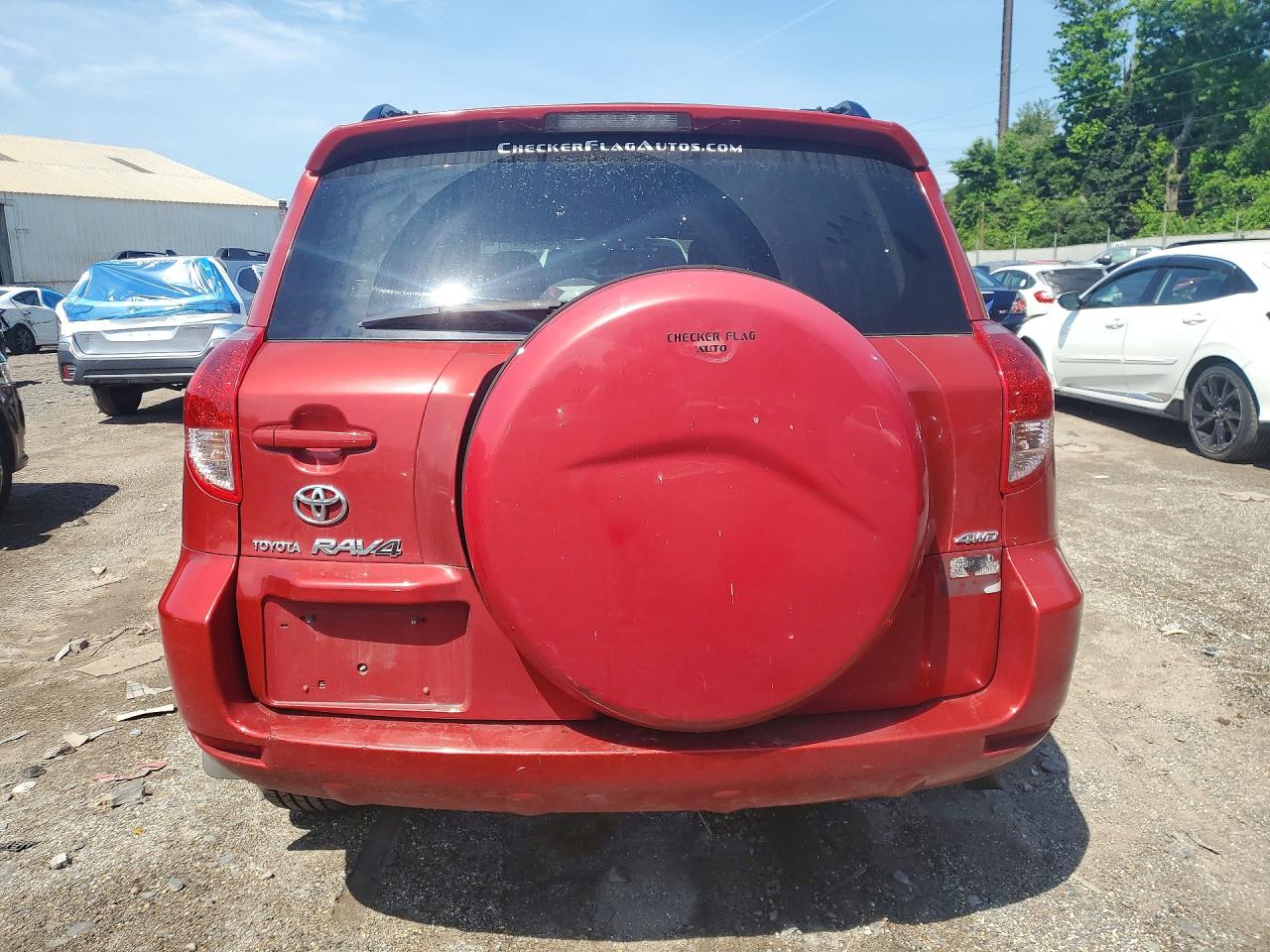 2008 Toyota Rav4 Base Red vin: JTMBD33V786075535