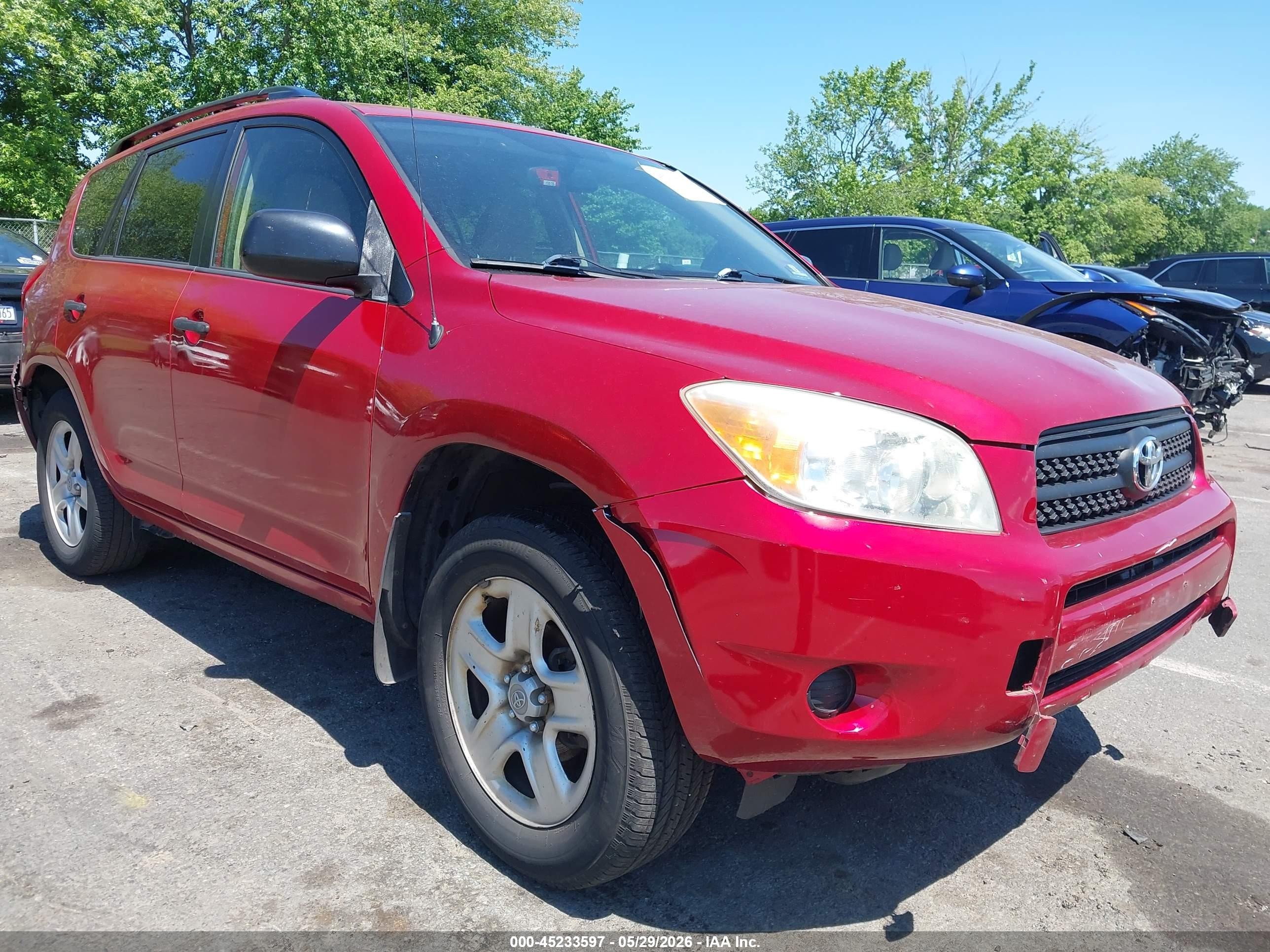 2008 Toyota Rav4   Red vin: JTMBD33V885174466
