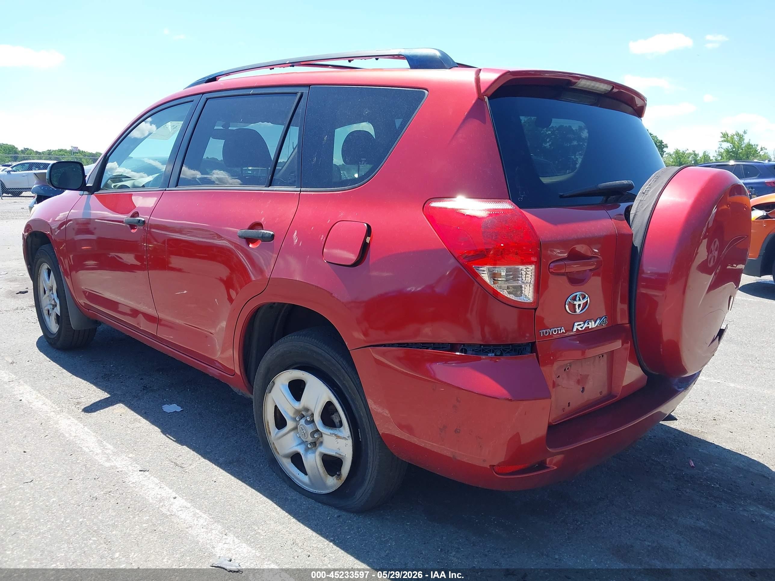 2008 Toyota Rav4   Red vin: JTMBD33V885174466