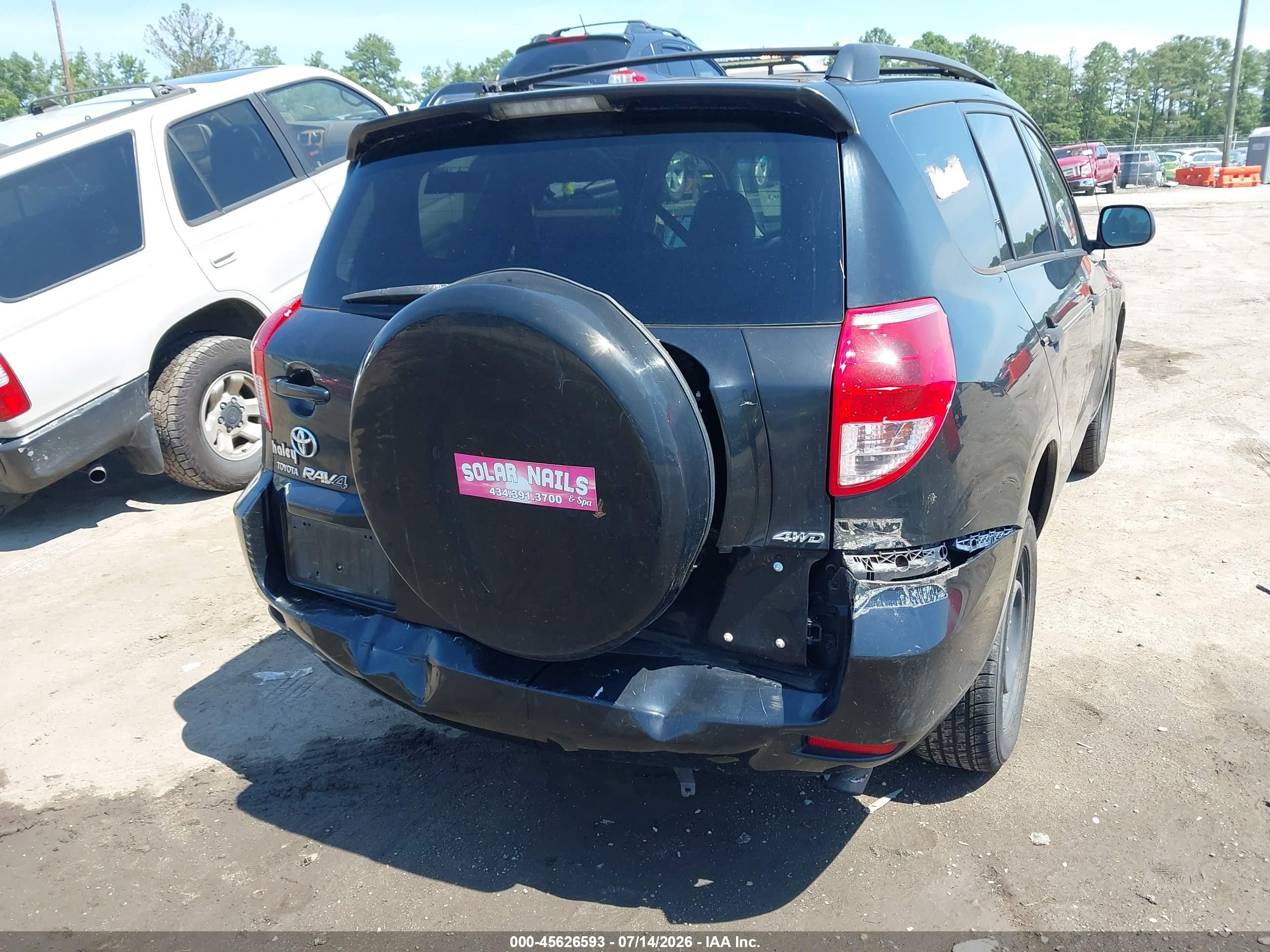 2006 Toyota Rav4   Black vin: JTMBD33V965011239