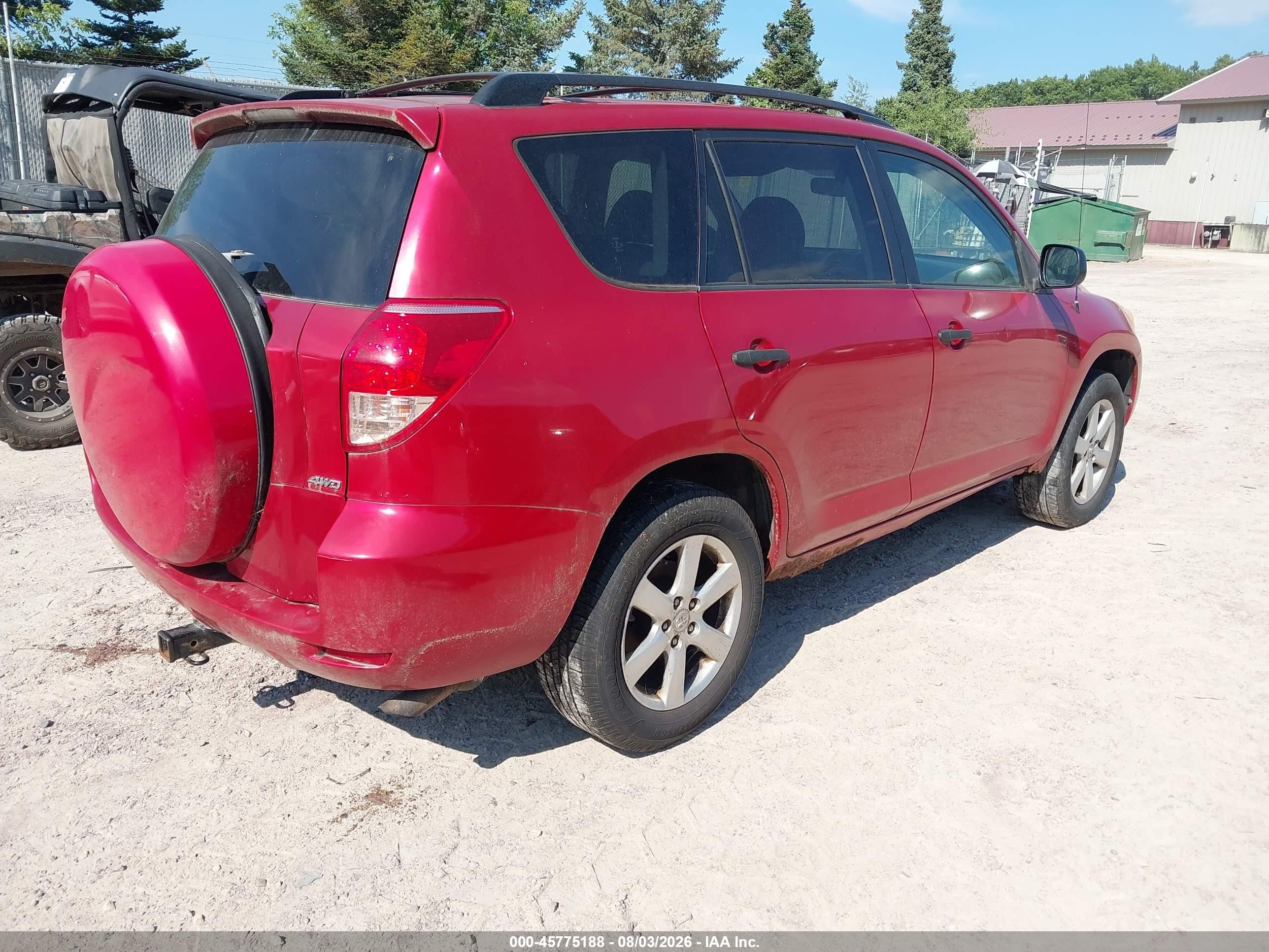 2007 Toyota Rav4   Красный vin: JTMBD33V976053602