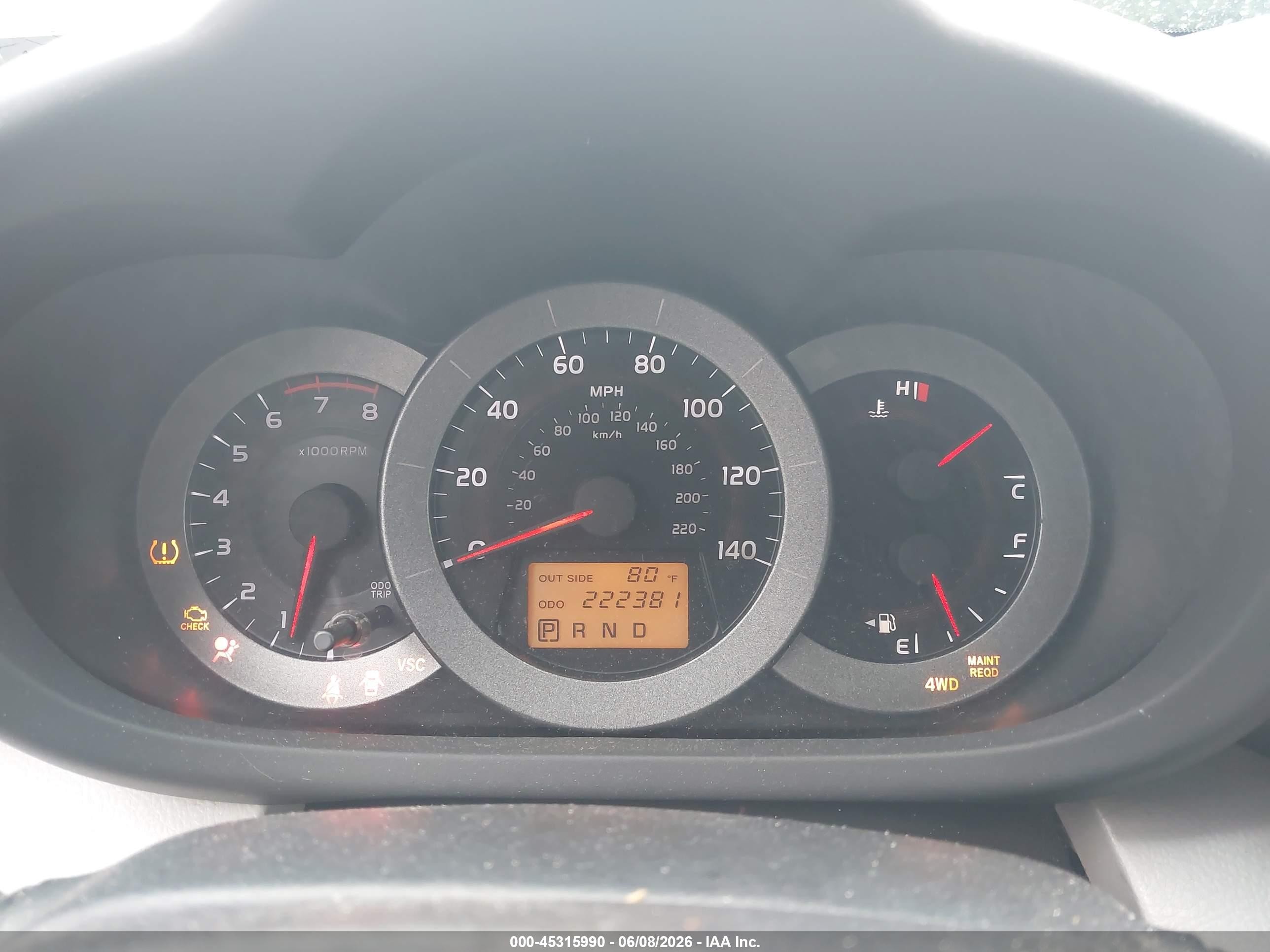 2008 Toyota Rav4   Синий vin: JTMBD33V985194967