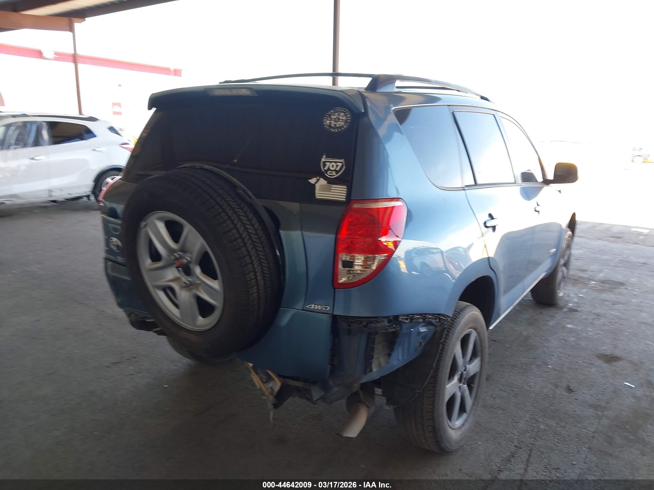 2007 Toyota Rav4 Limited Light Blue vin: JTMBD34V375055575