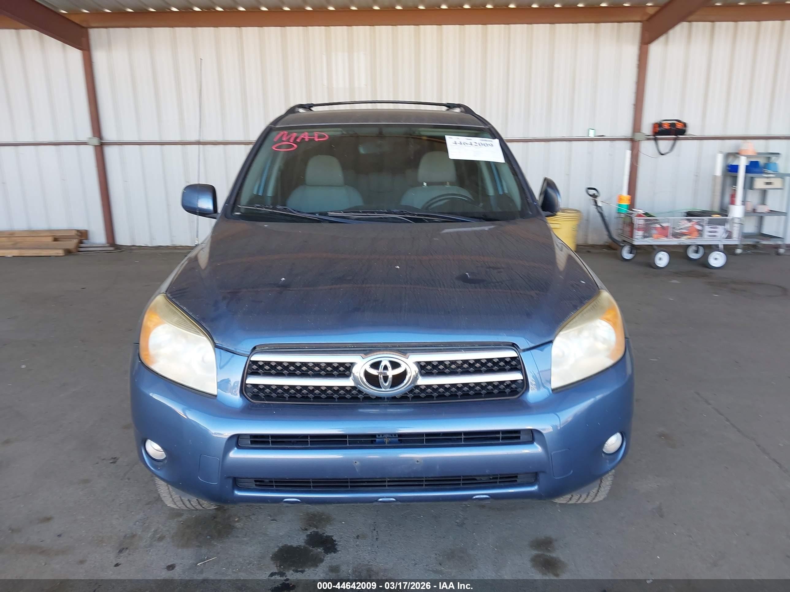 2007 Toyota Rav4 Limited Light Blue vin: JTMBD34V375055575