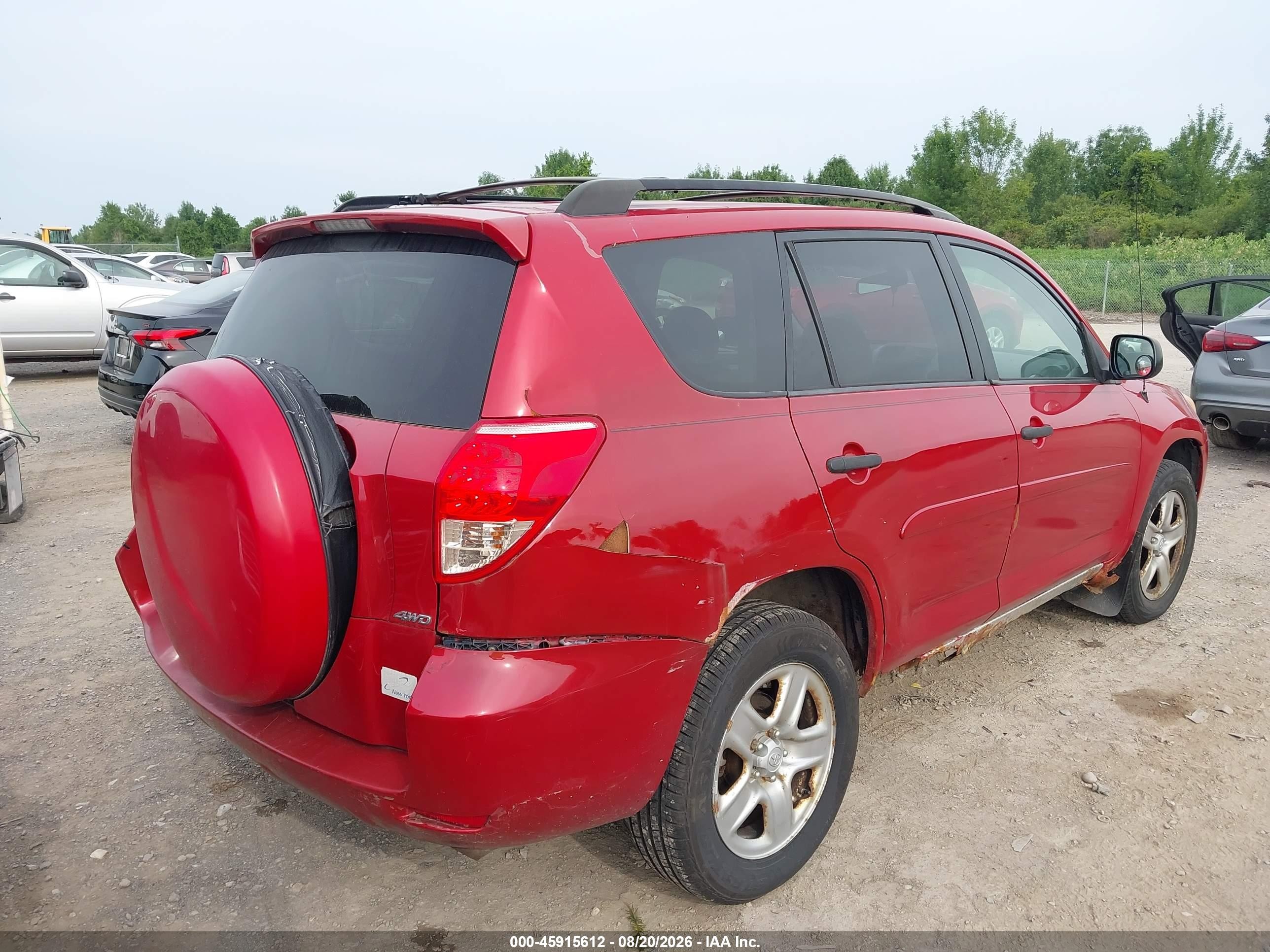 2008 Toyota Rav4   Красный vin: JTMBD35V885204224