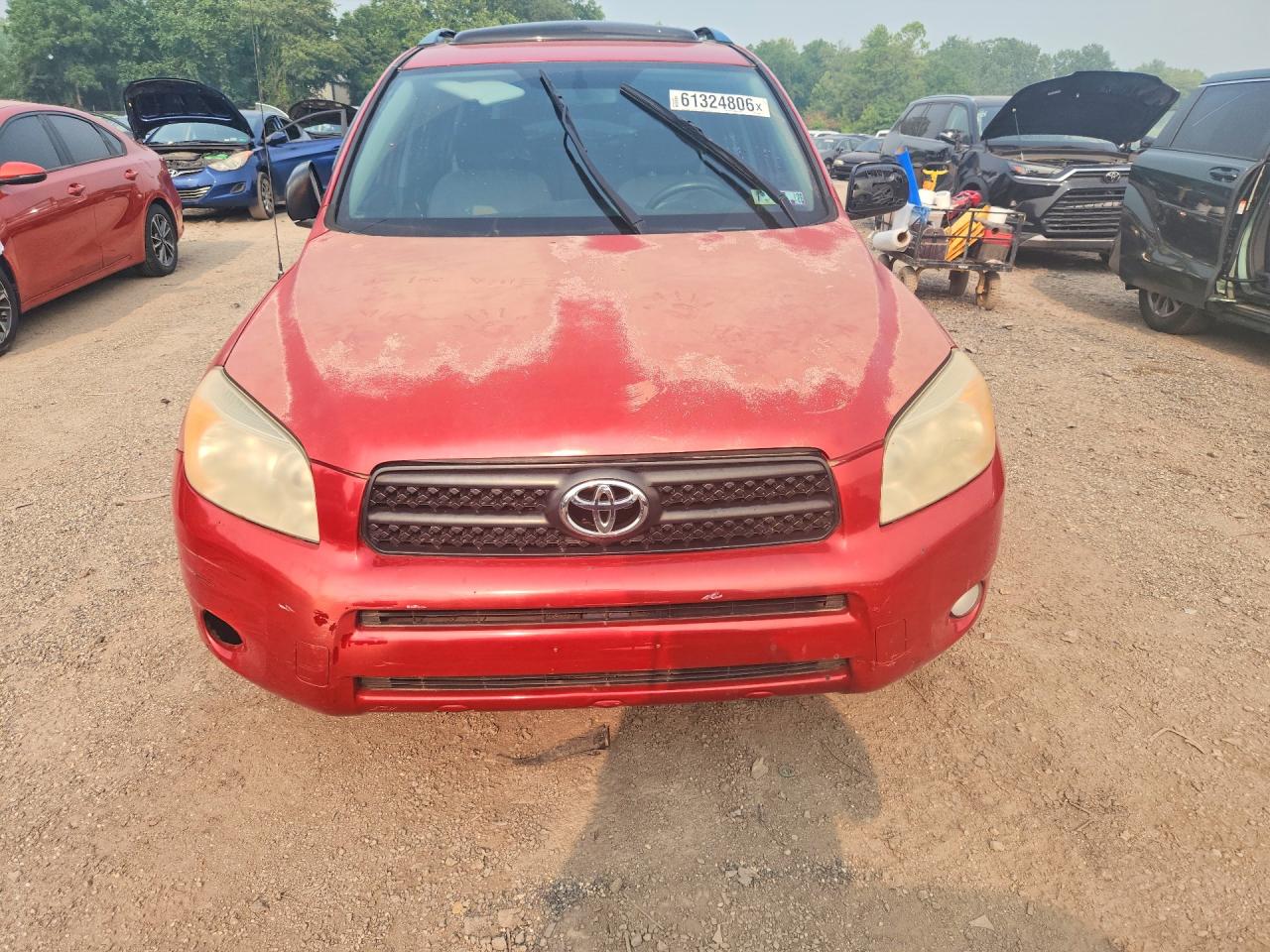 2008 Toyota Rav4 Base Red vin: JTMBD35VX85166057