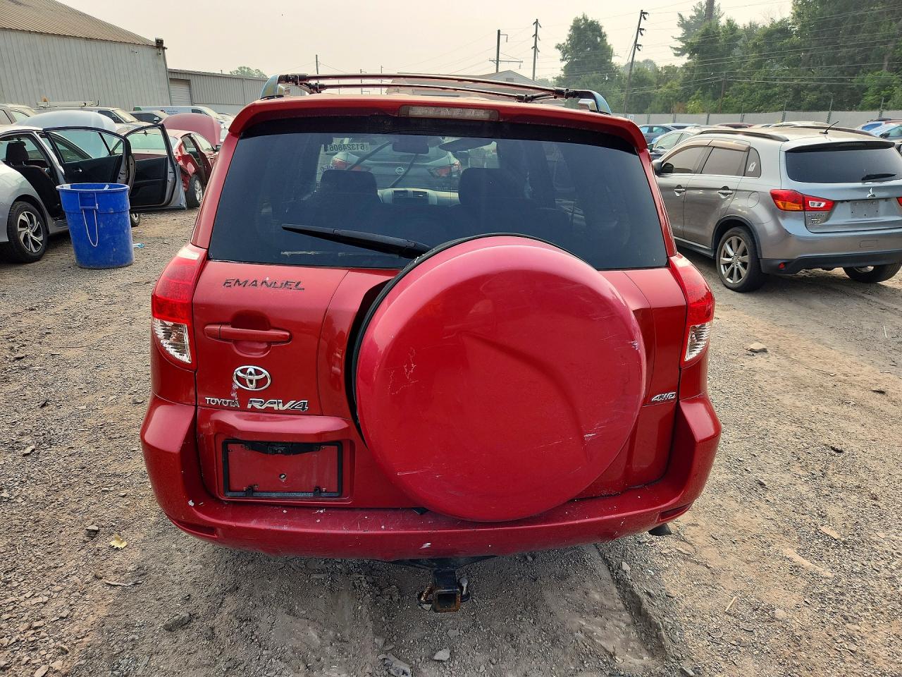 2008 Toyota Rav4 Base Red vin: JTMBD35VX85166057