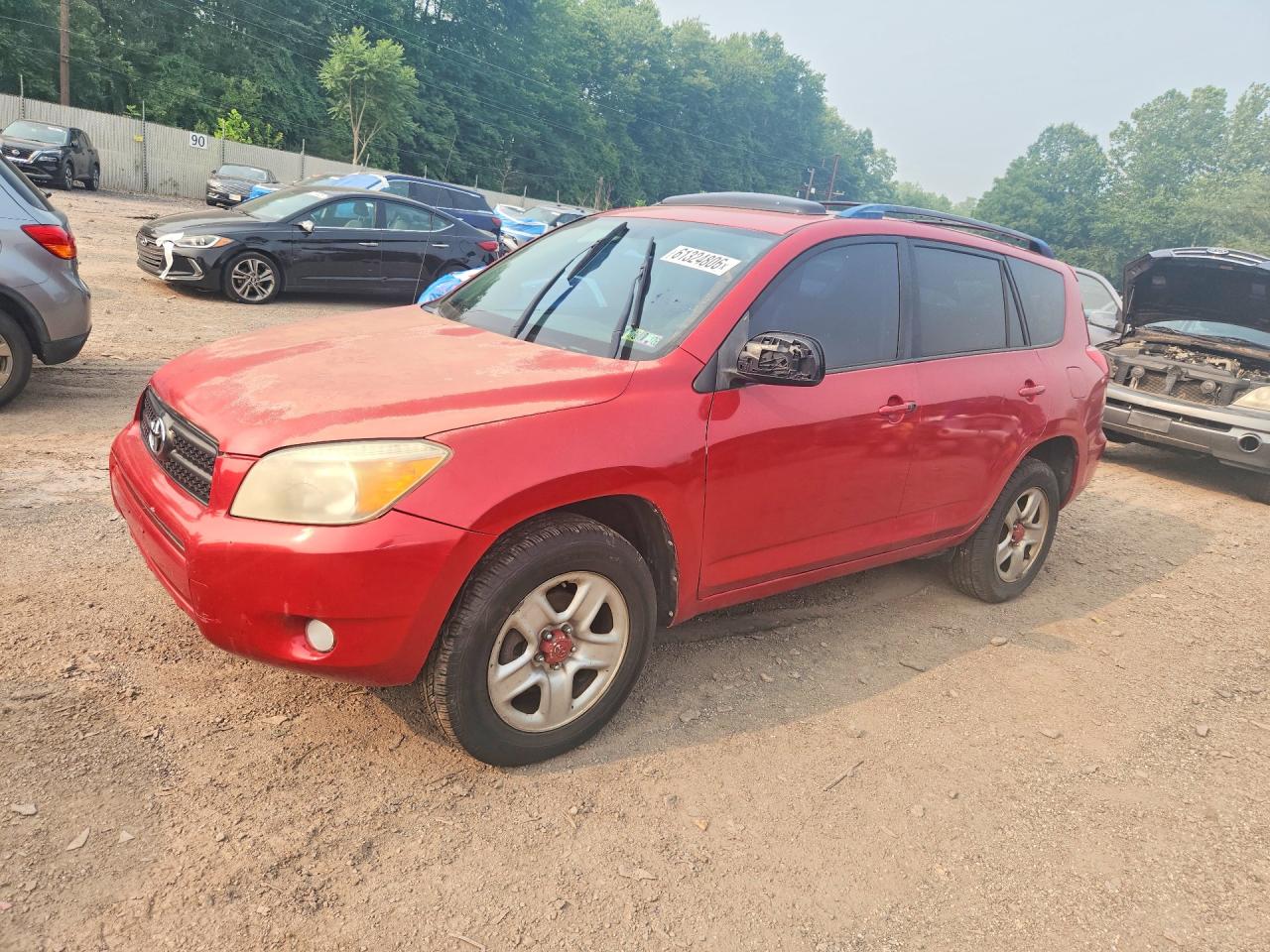 2008 Toyota Rav4 Base Red vin: JTMBD35VX85166057