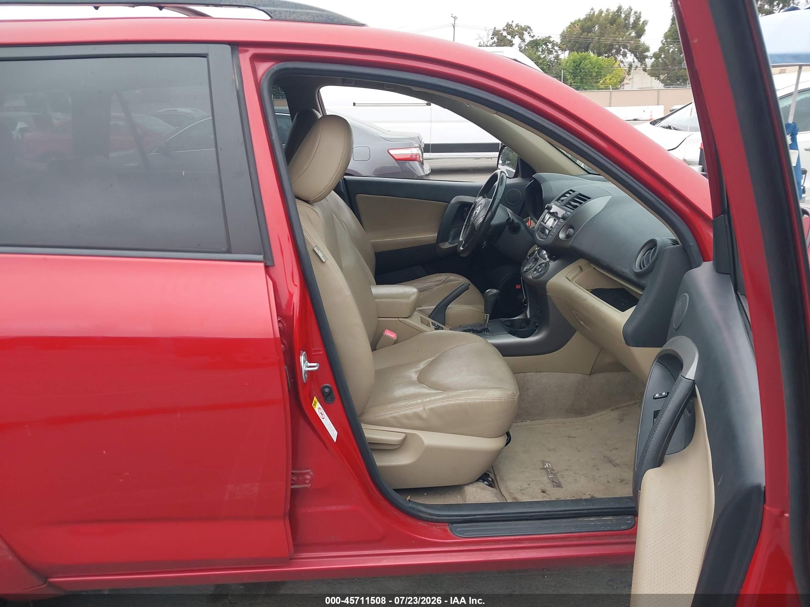 2009 Toyota Rav4 Limited Красный vin: JTMBF31V69D019094