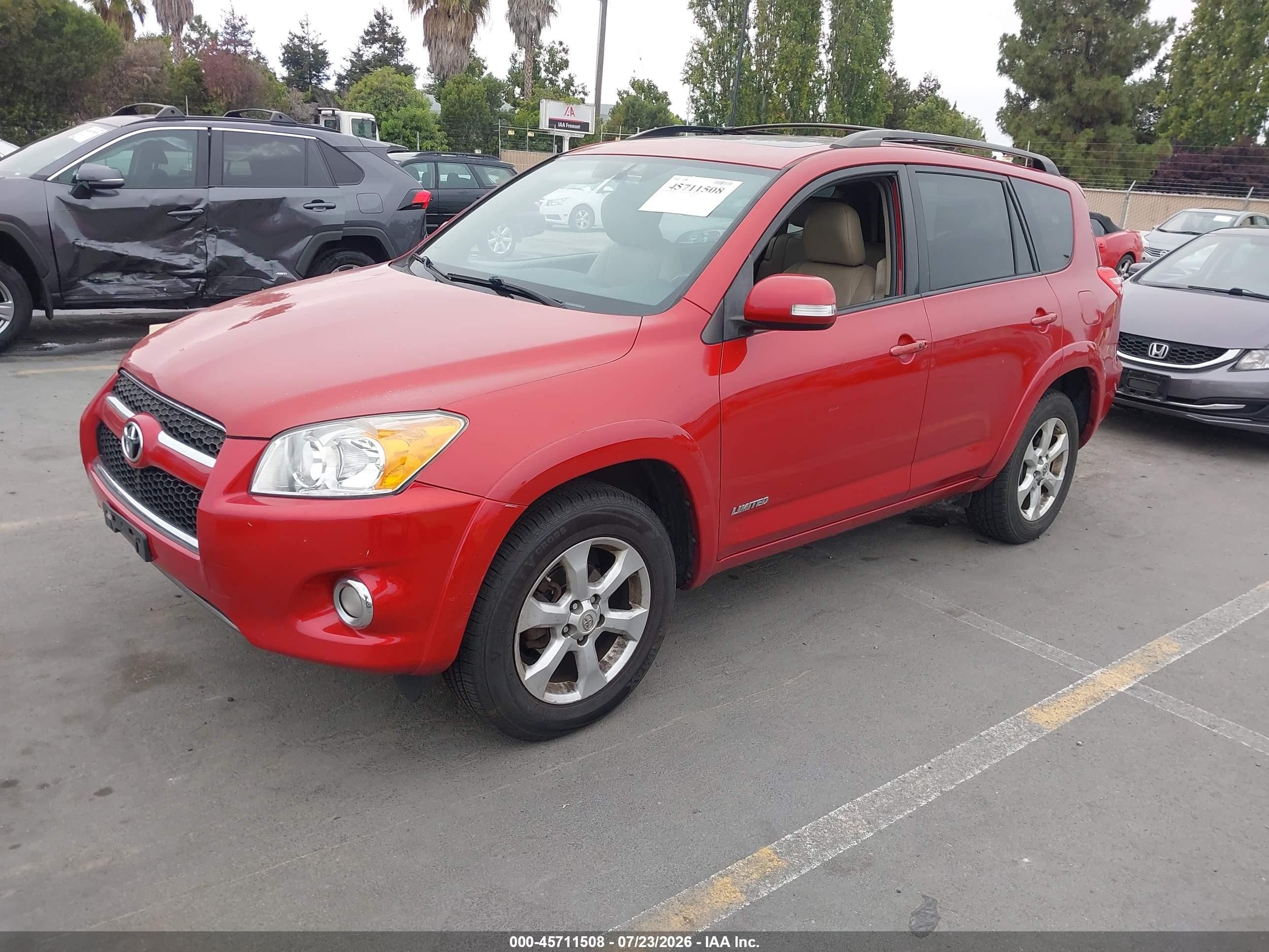 2009 Toyota Rav4 Limited Красный vin: JTMBF31V69D019094