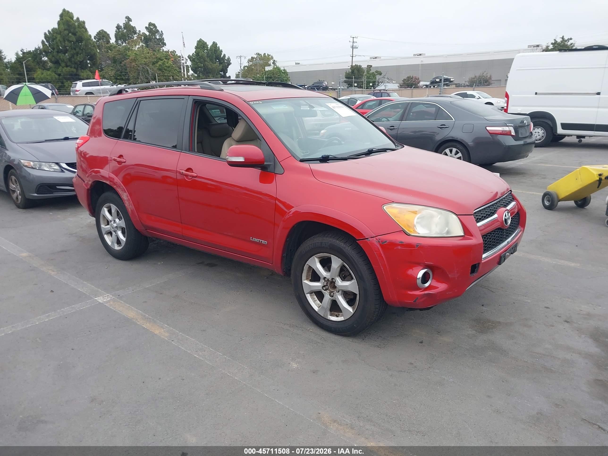 2009 Toyota Rav4 Limited Красный vin: JTMBF31V69D019094