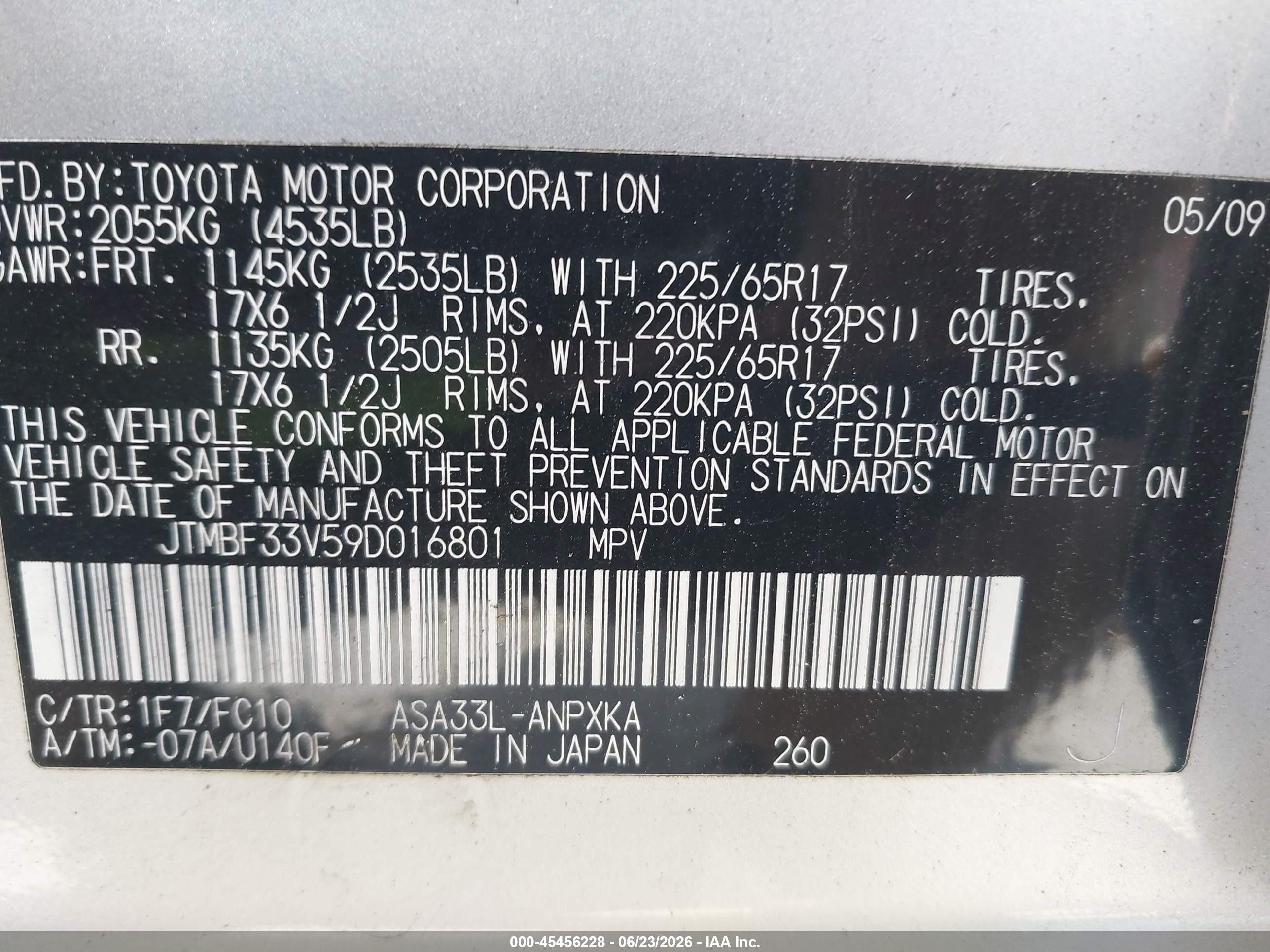 2009 Toyota Rav4   Silver vin: JTMBF33V59D016801