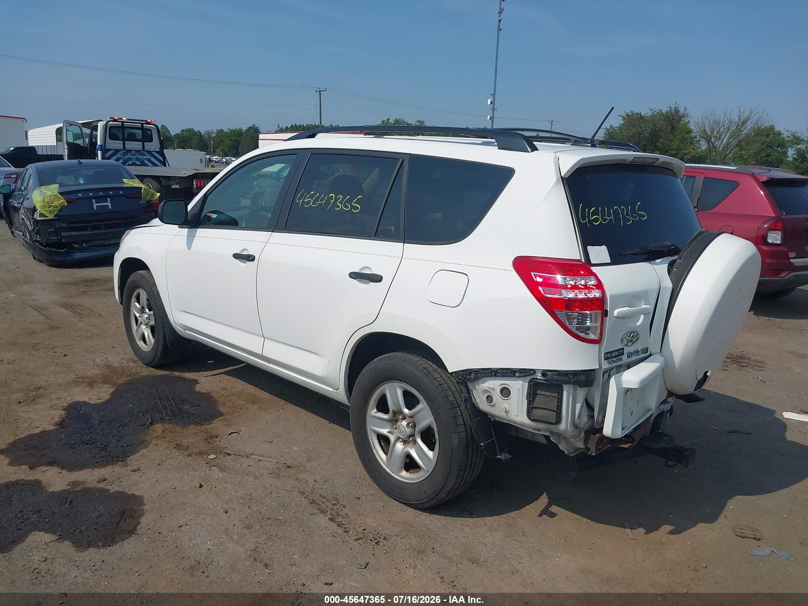 2009 Toyota Rav4   White vin: JTMBF33VX9D010007