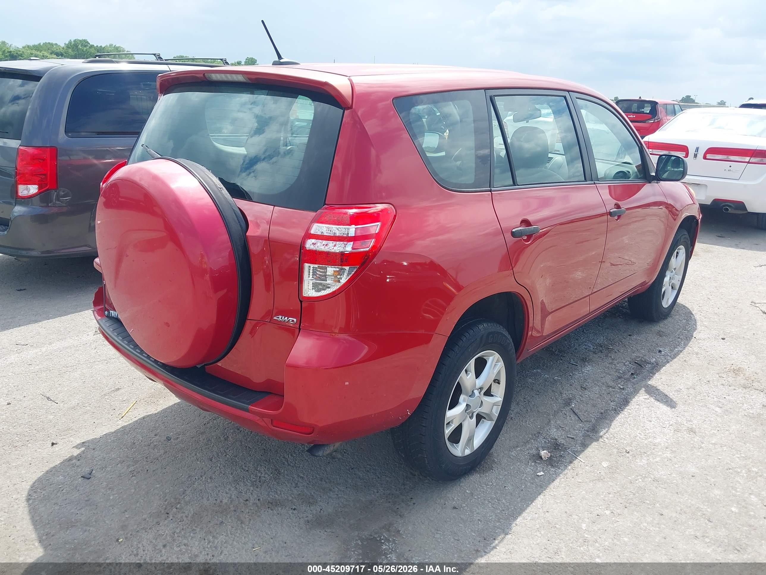 2010 Toyota Rav4   Red vin: JTMBF4DV0AD029058