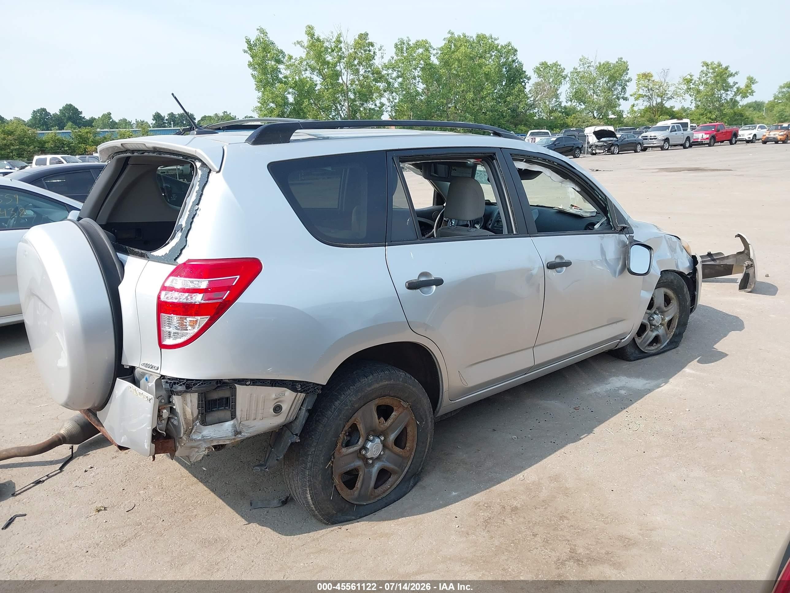 2012 Toyota Rav4   Silver vin: JTMBF4DV3C5050855