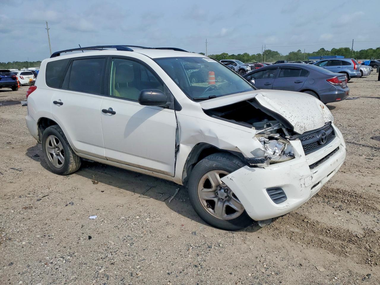 2010 Toyota Rav4 Base White vin: JTMBF4DV5A5021726