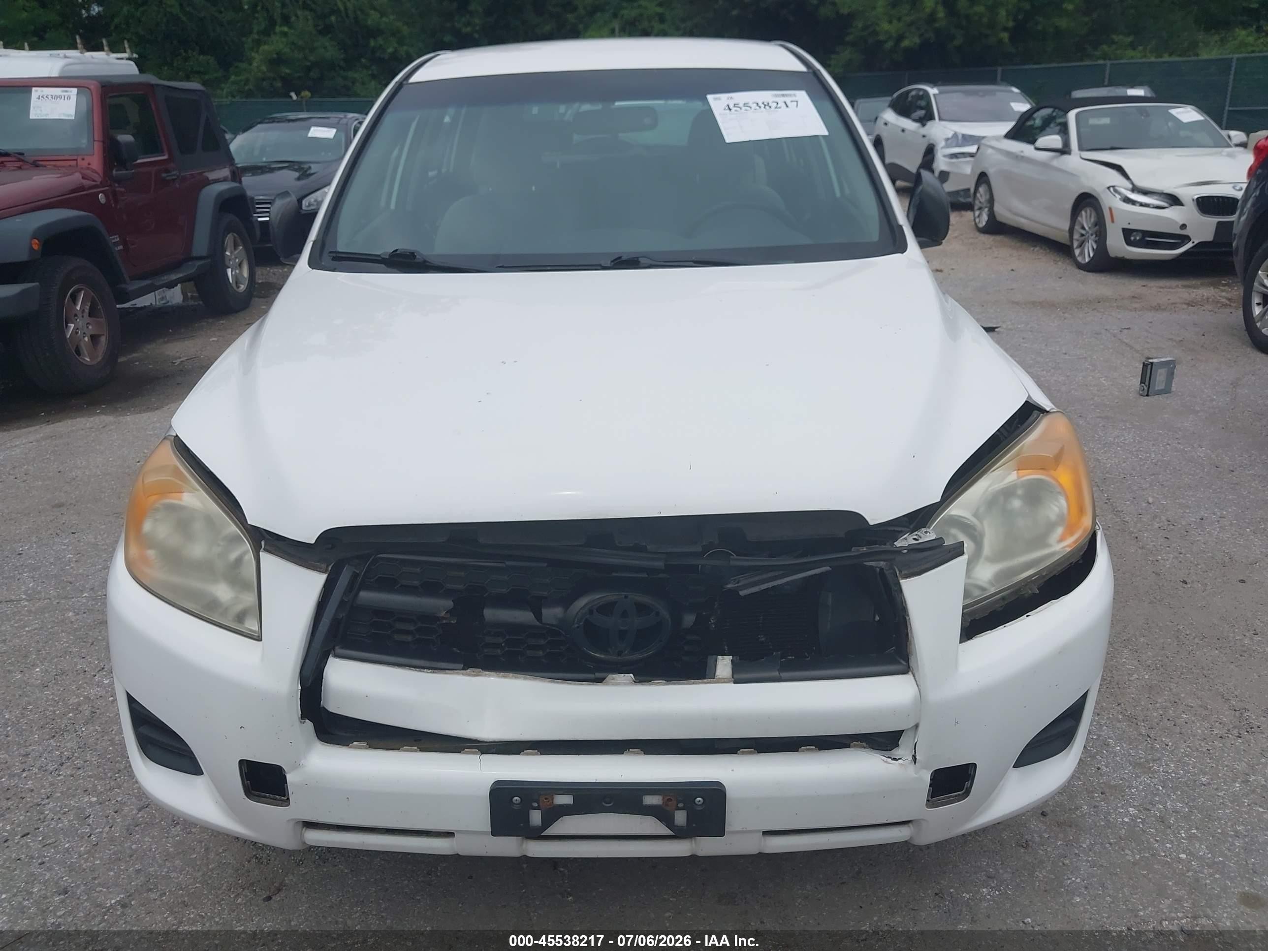 2010 Toyota Rav4   White vin: JTMBF4DV5A5029471