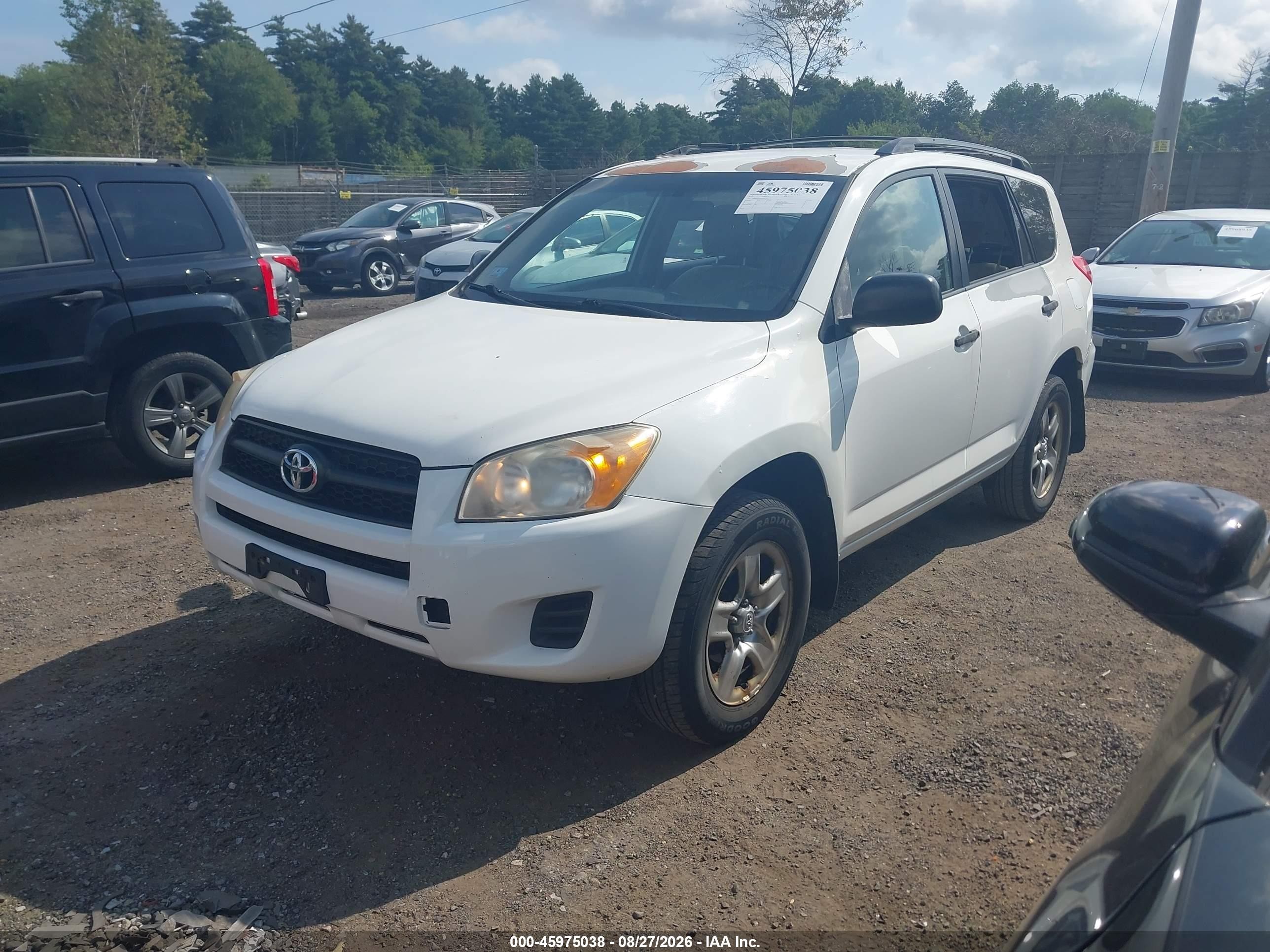 2010 Toyota Rav4   White vin: JTMBF4DV6A5021251