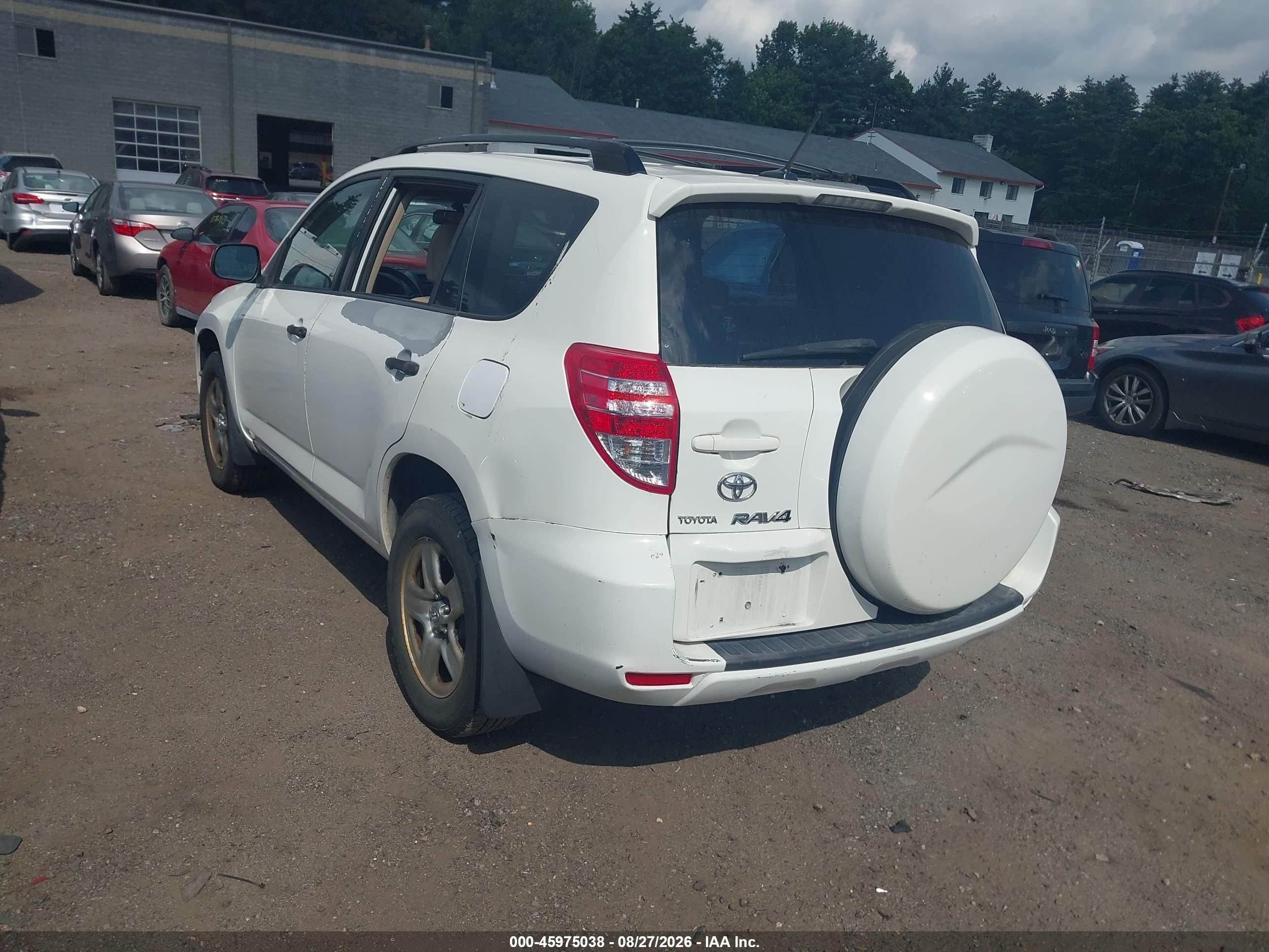 2010 Toyota Rav4   White vin: JTMBF4DV6A5021251