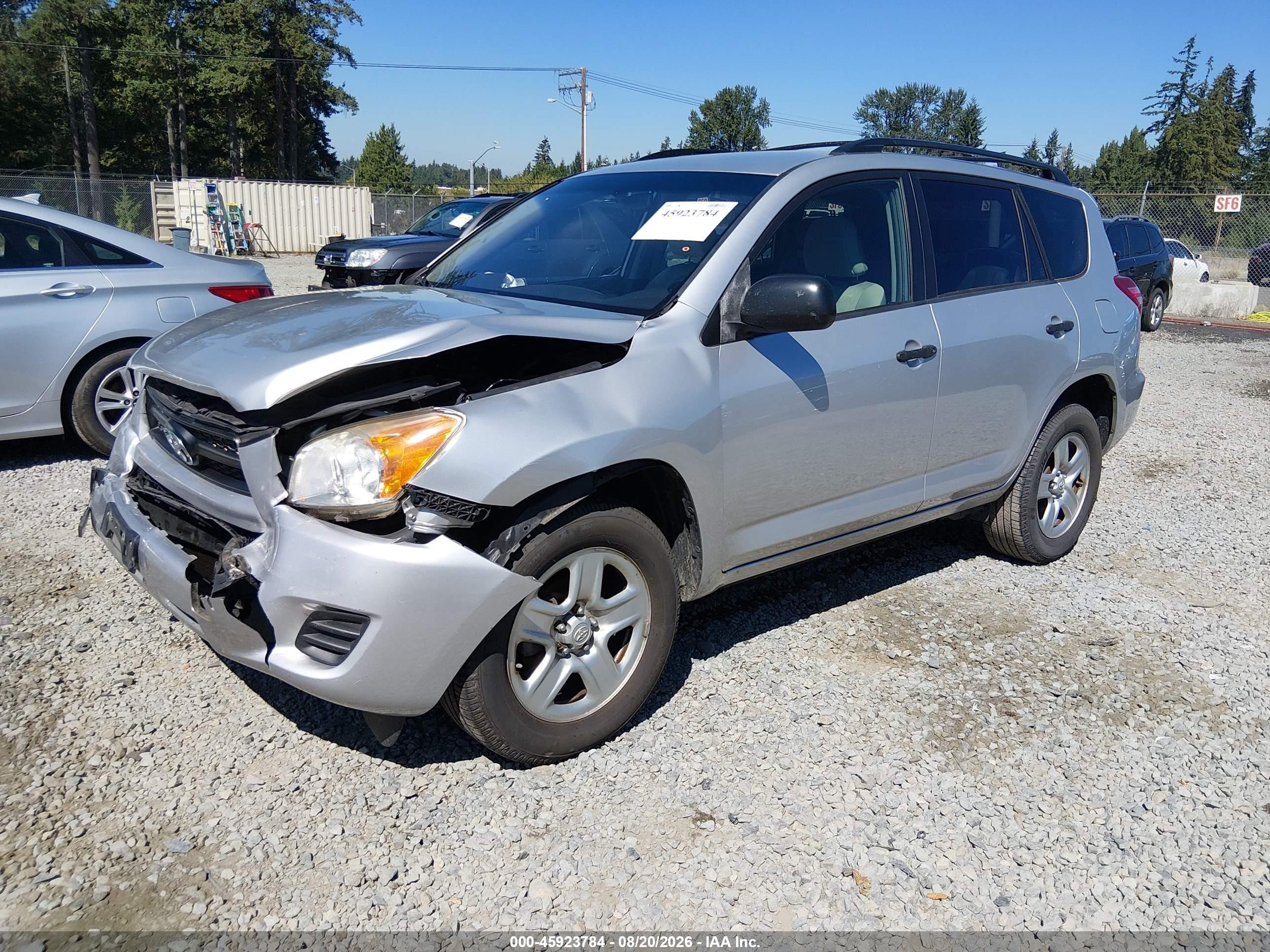 2010 Toyota Rav4   Silver vin: JTMBF4DV6AD038508
