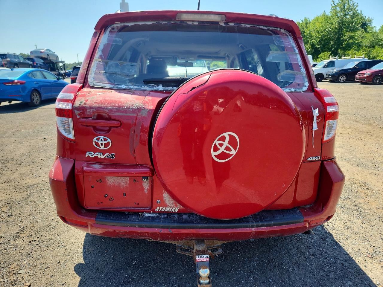 2011 Toyota Rav4 Base Red vin: JTMBF4DV8B5043401