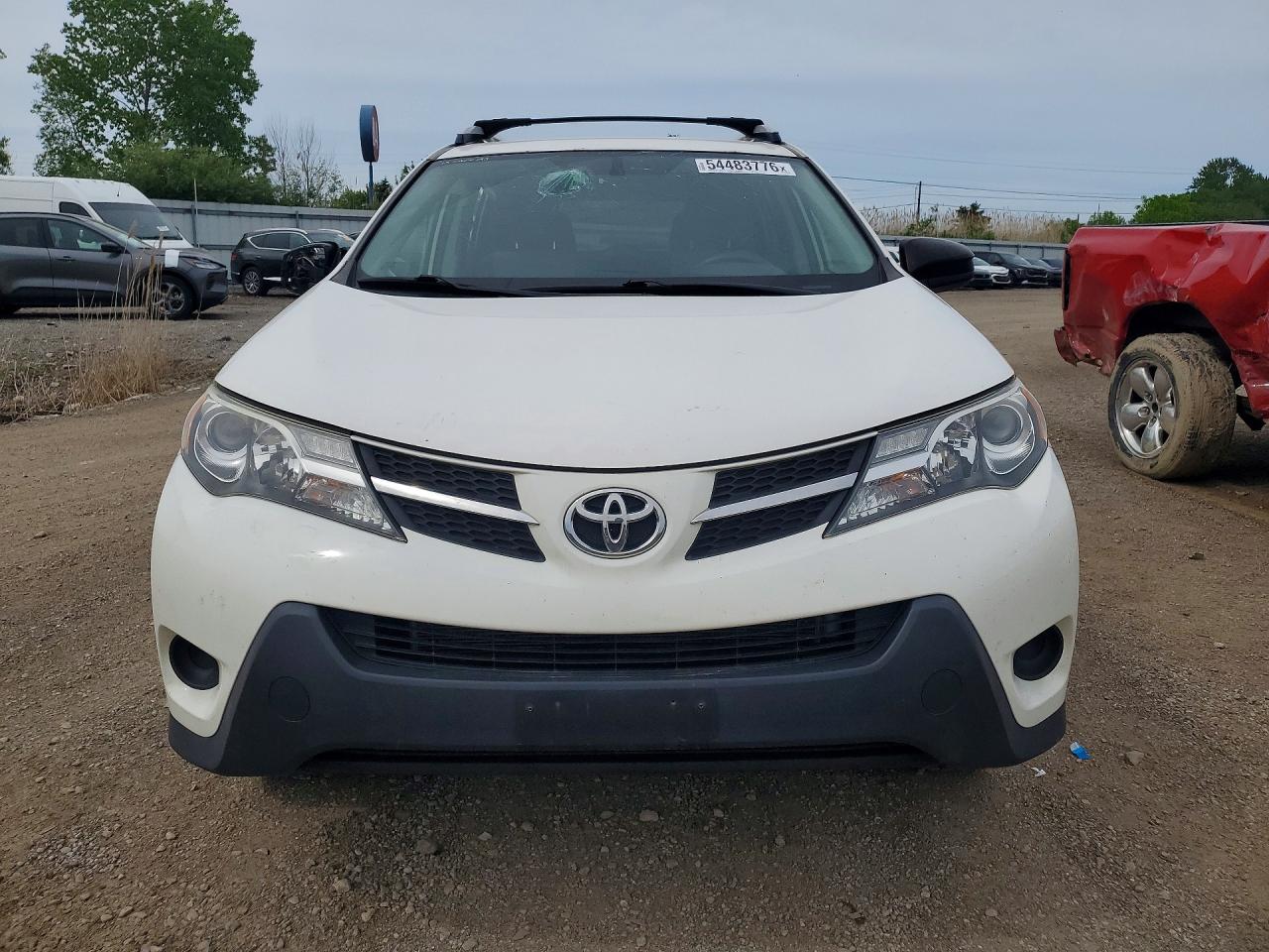 2013 Toyota Rav4 Le White vin: JTMBFREV0D5027384