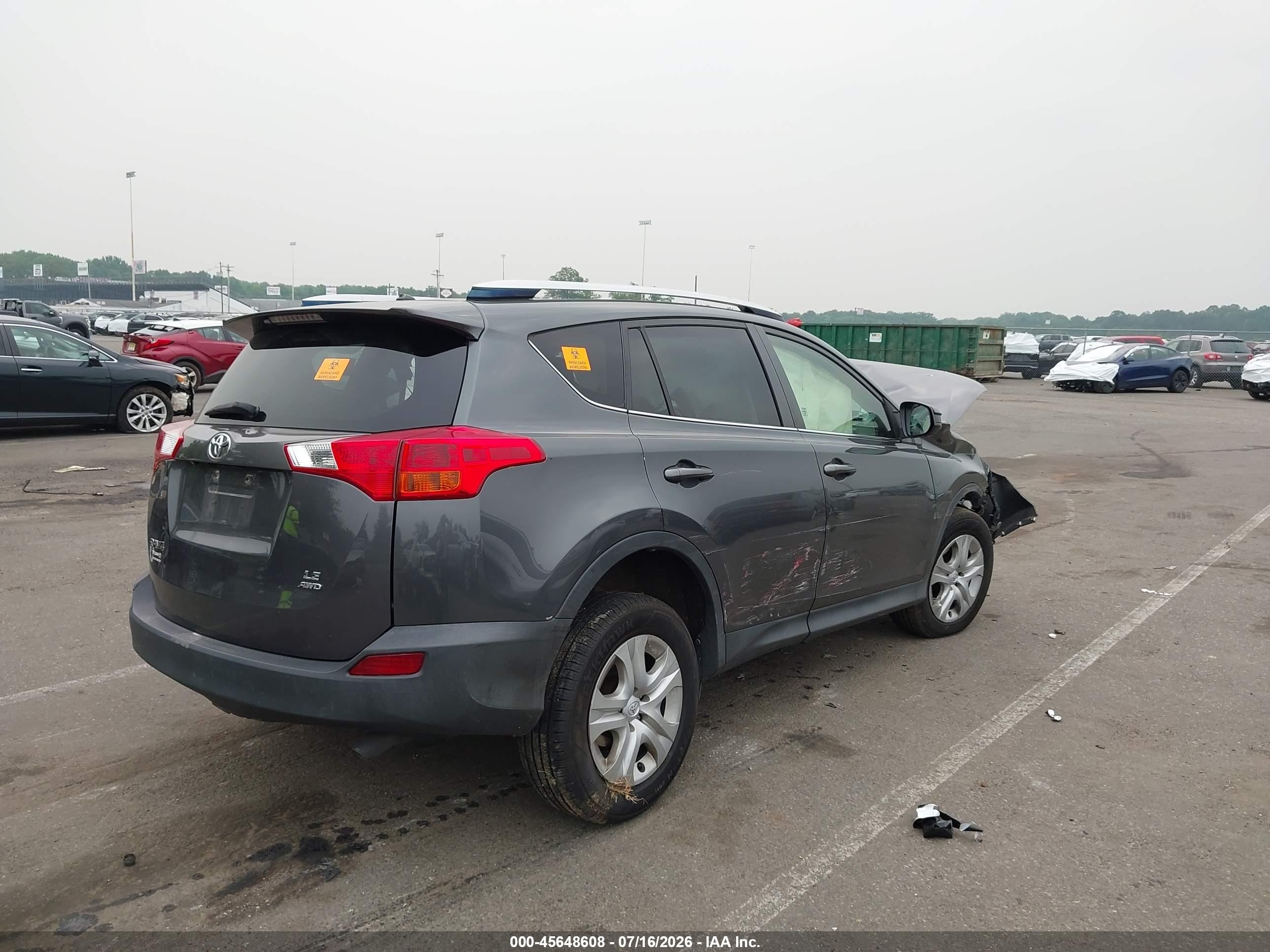2014 Toyota Rav4 Le Gray vin: JTMBFREV0ED077497