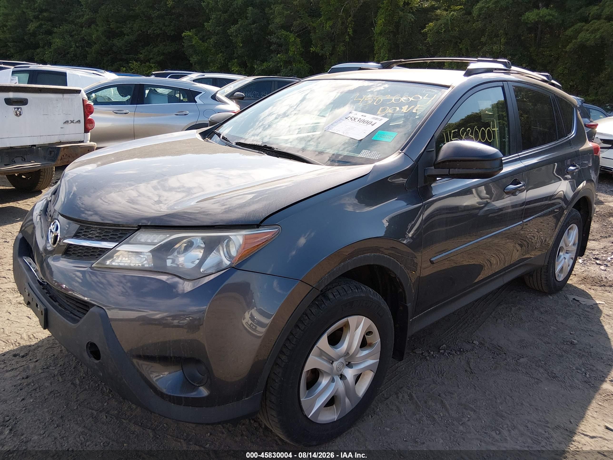 2014 Toyota Rav4 Le Gray vin: JTMBFREV0EJ008116