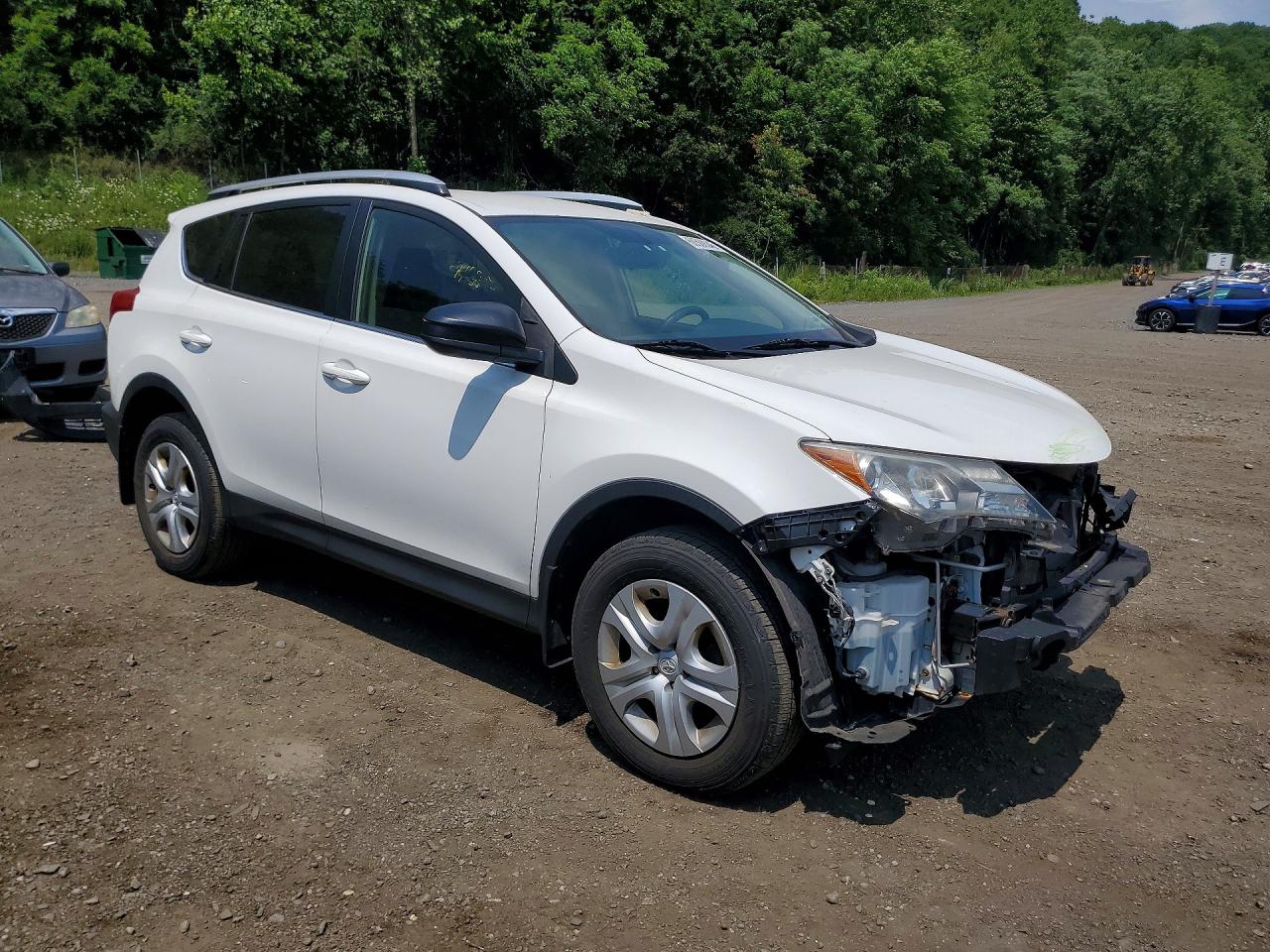 2014 Toyota Rav4 Le White vin: JTMBFREV1EJ007248
