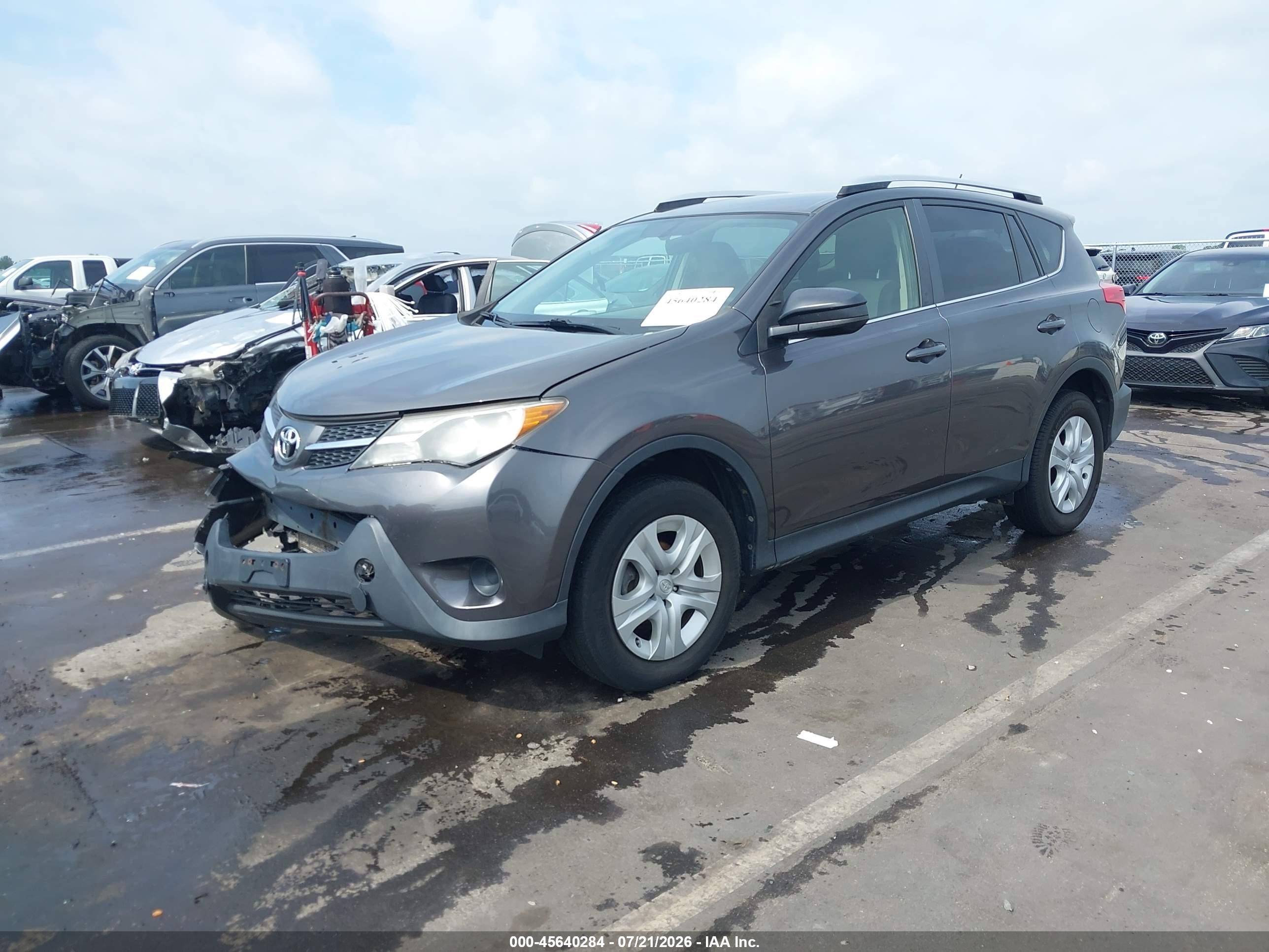 2013 Toyota Rav4 Le Gray vin: JTMBFREV2D5021621