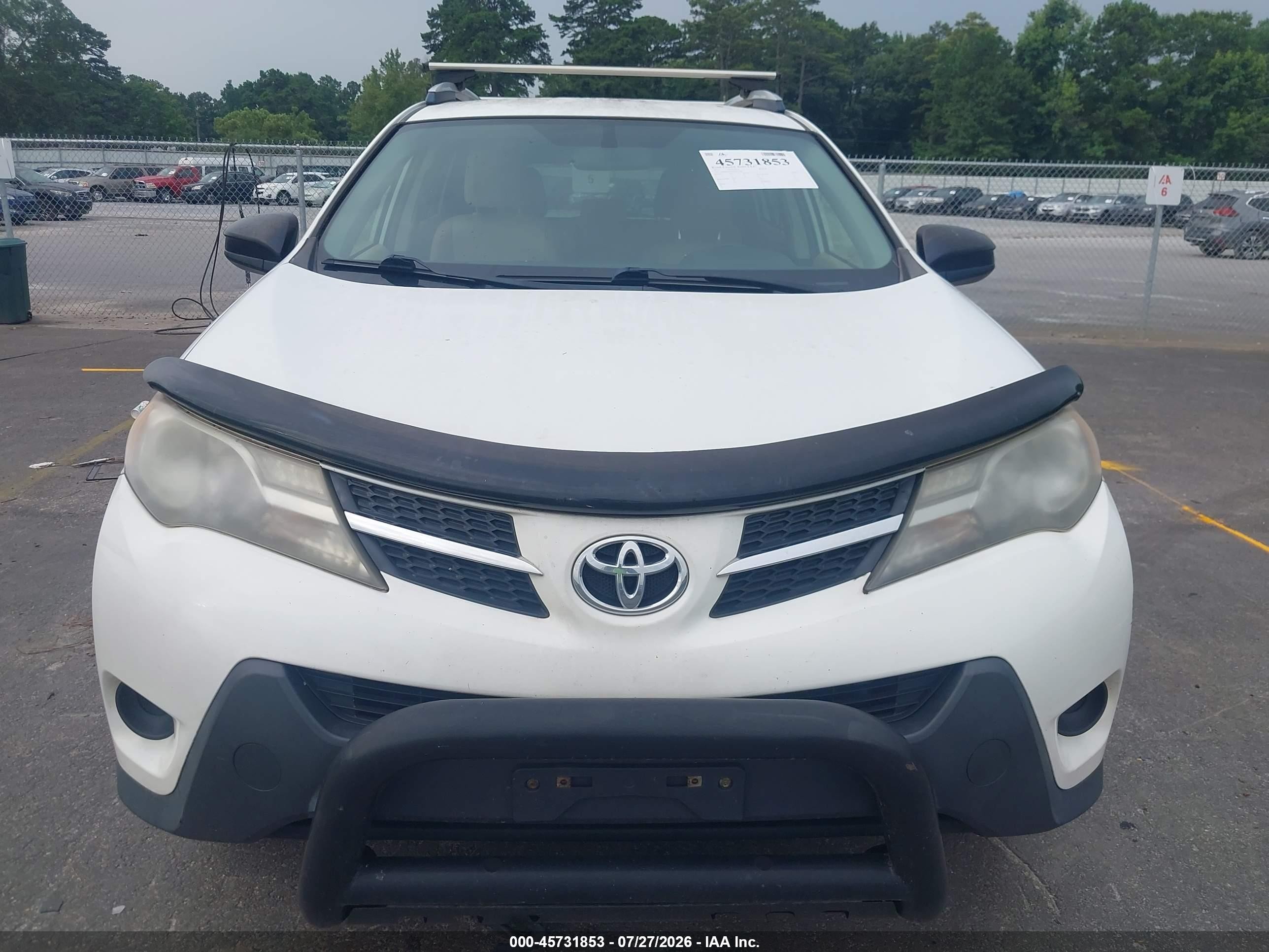 2013 Toyota Rav4 Le White vin: JTMBFREV2DD019308