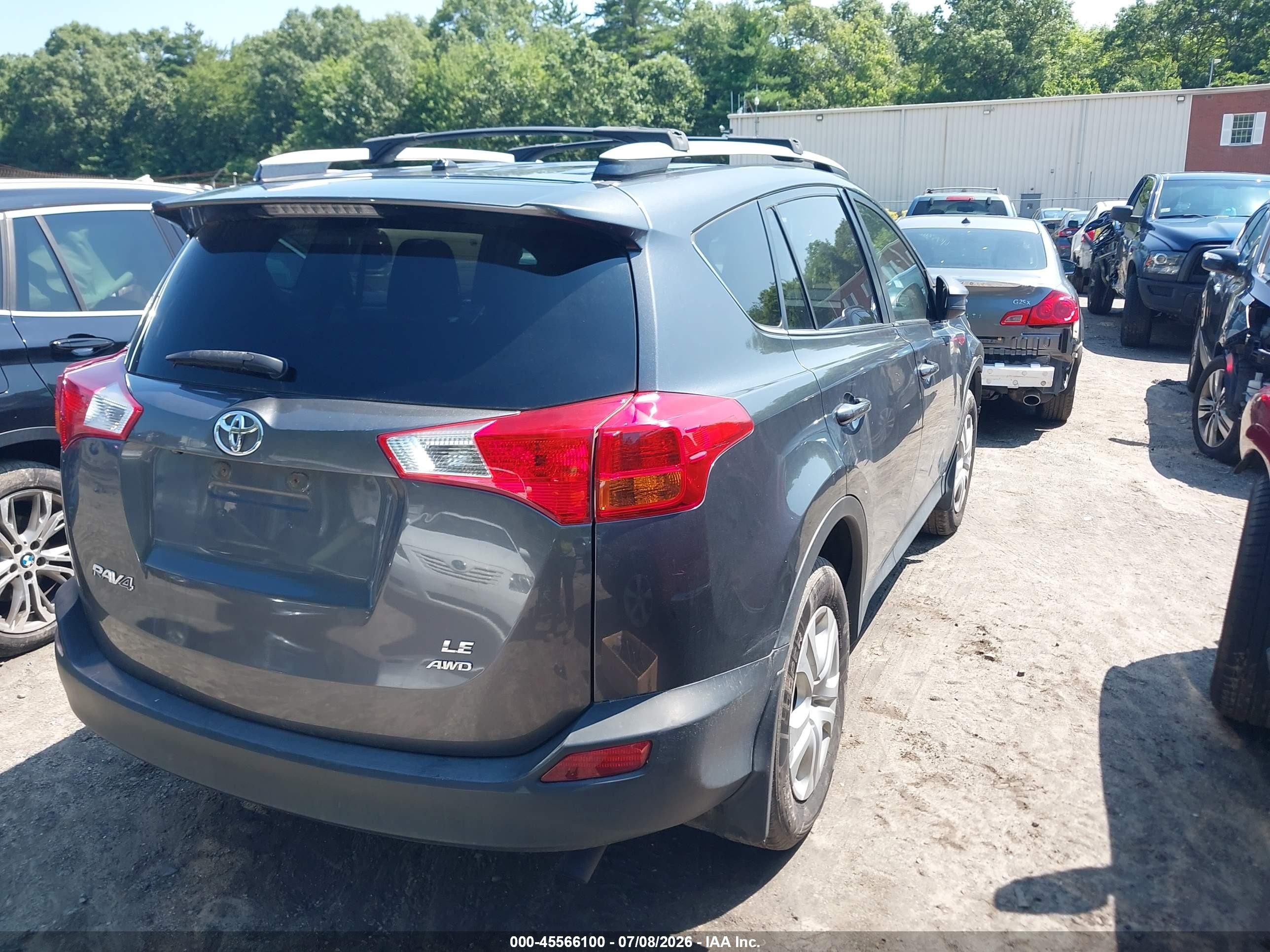 2014 Toyota Rav4 Le Серый vin: JTMBFREV2ED076903