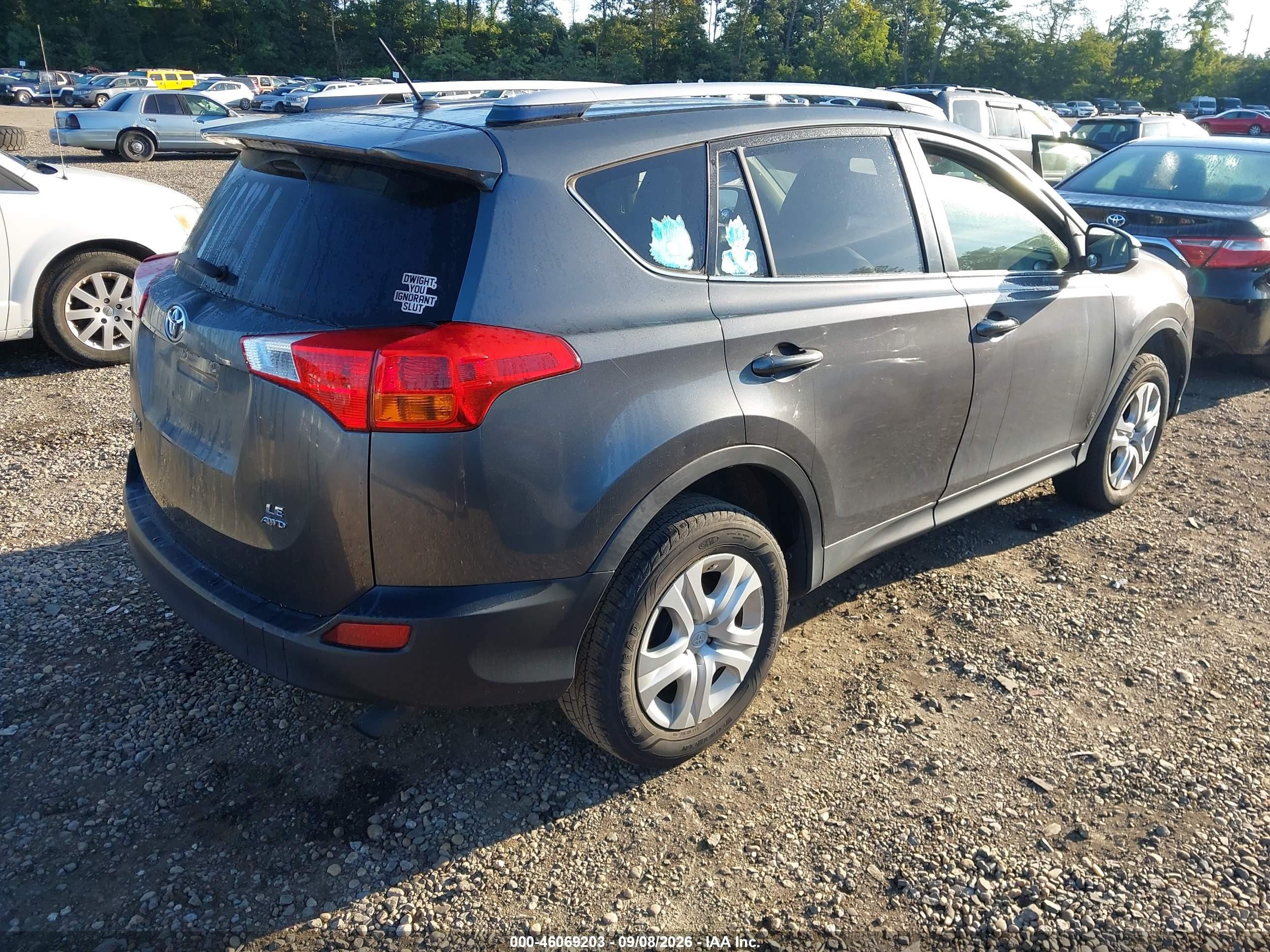 2014 Toyota Rav4 Le Серый vin: JTMBFREV3ED083598