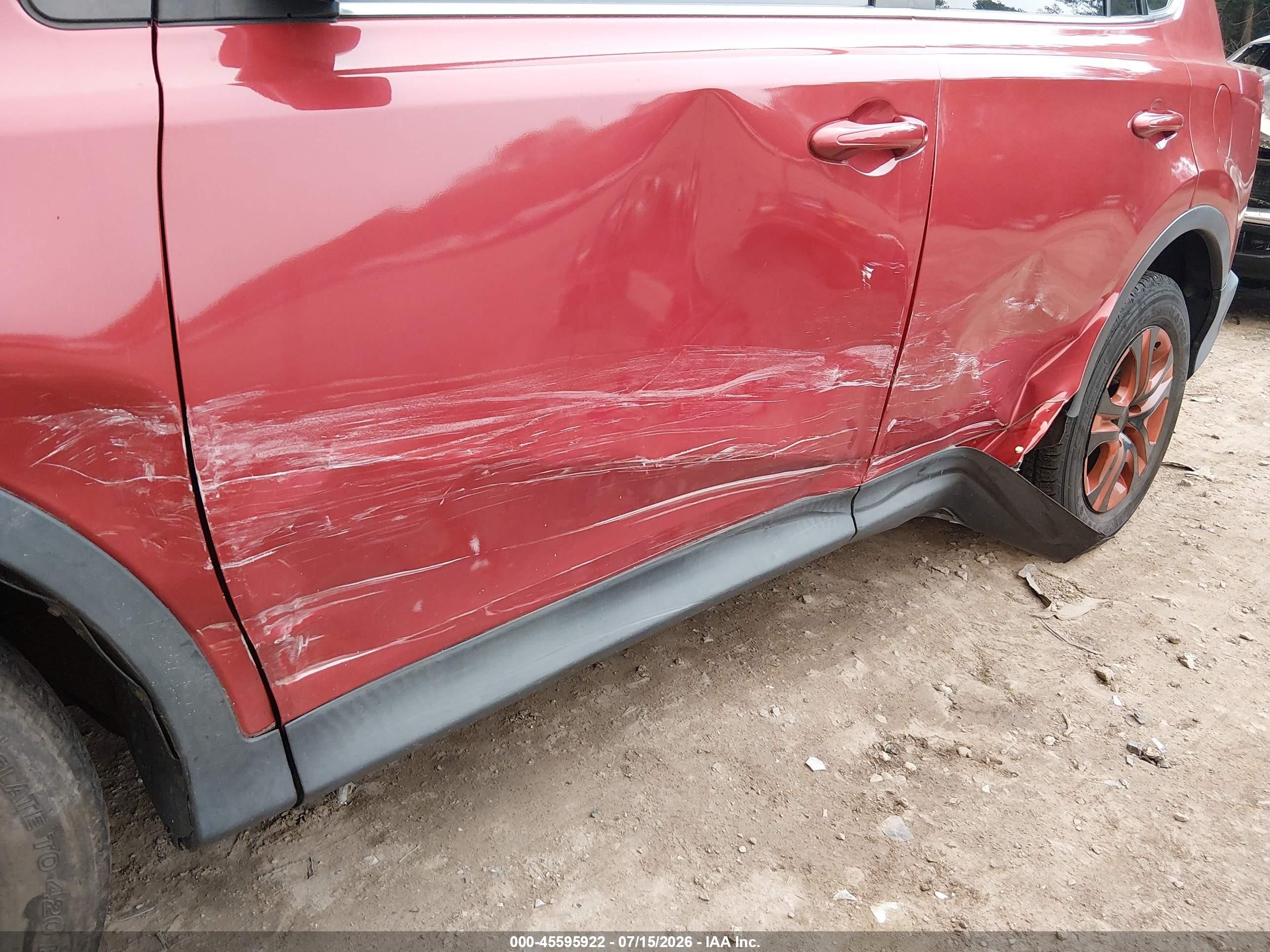 2014 Toyota Rav4 Le Red vin: JTMBFREV4ED062078