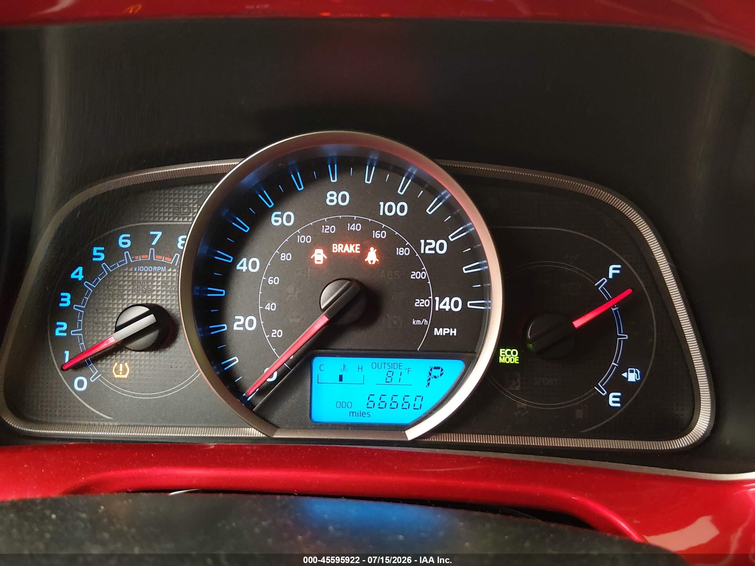 2014 Toyota Rav4 Le Red vin: JTMBFREV4ED062078